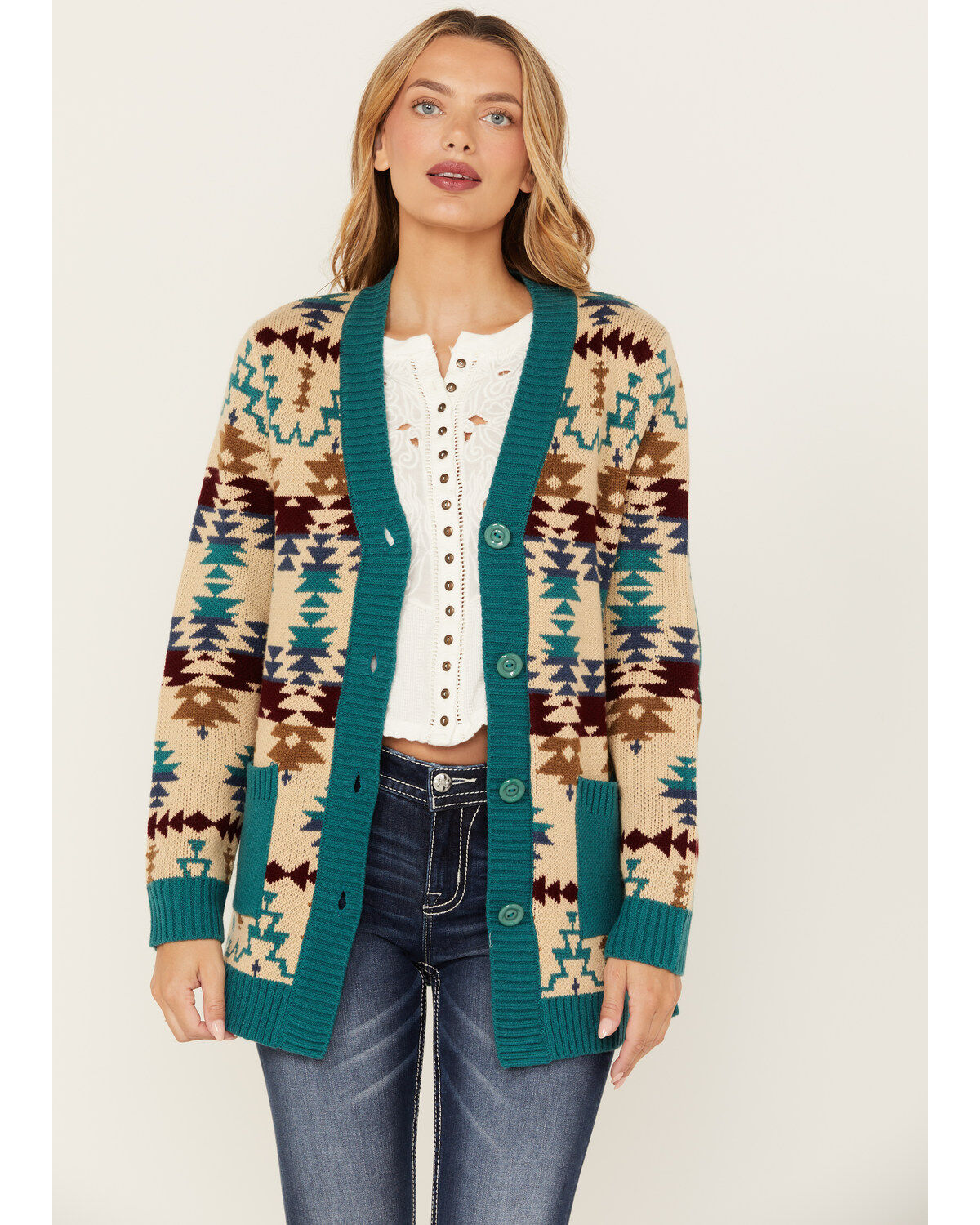 Women's Outback Trading Co Southwestern Print Jayden Cardigan