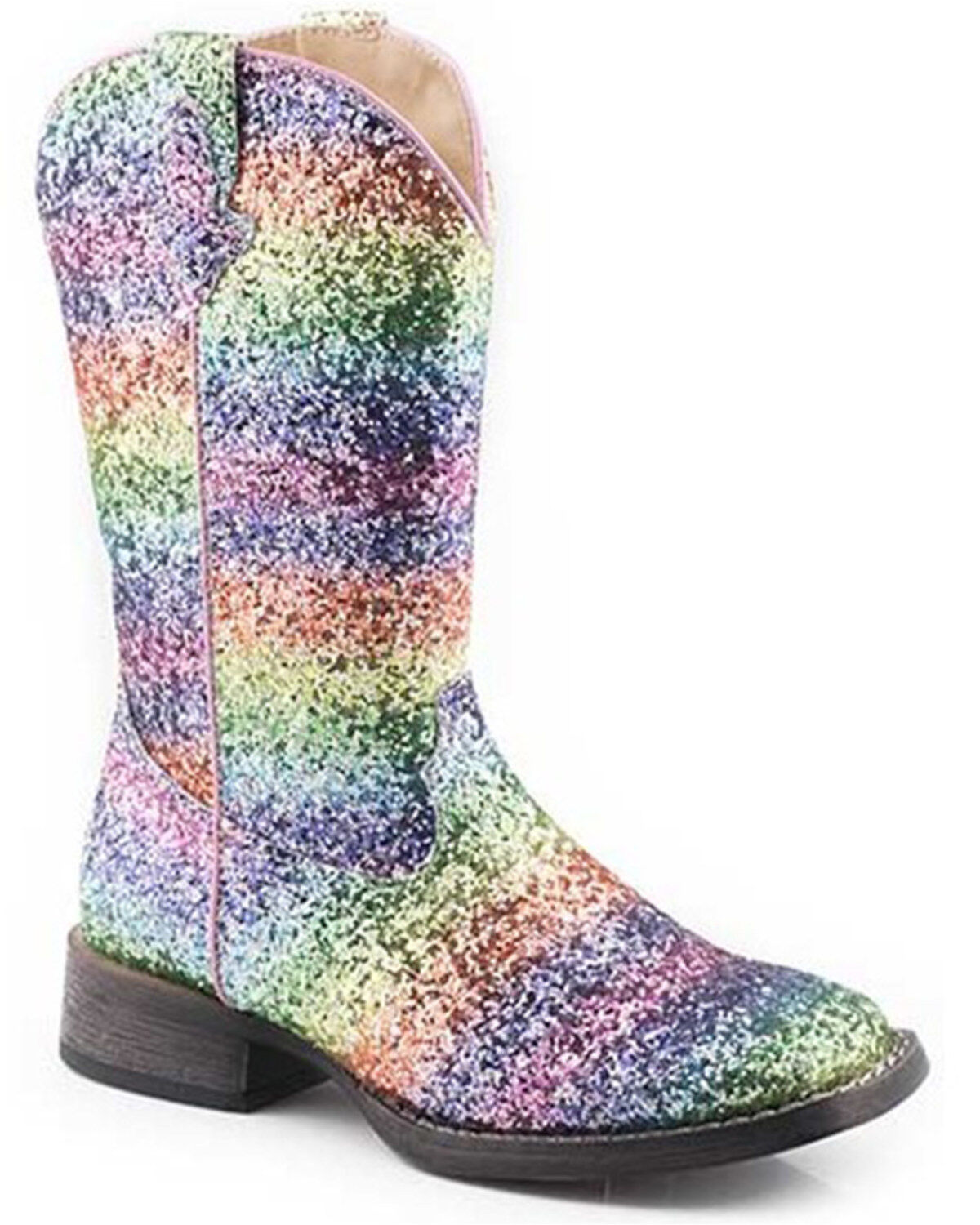 Girls' Roper Glitter Galore Western Boots - Broad Square Toe
