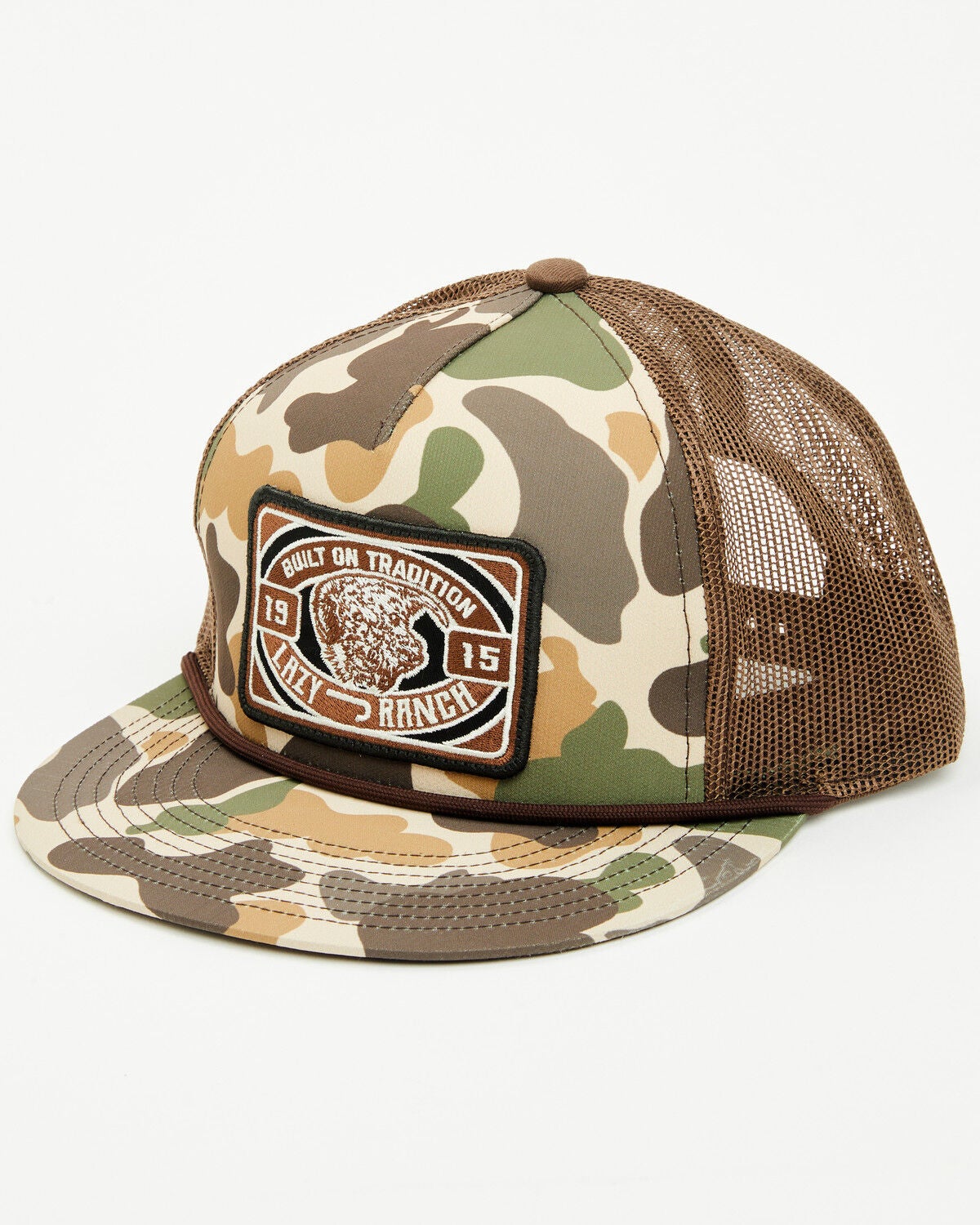 Men's Lazy J Ranch Wear Camo Drive Line Ball Cap