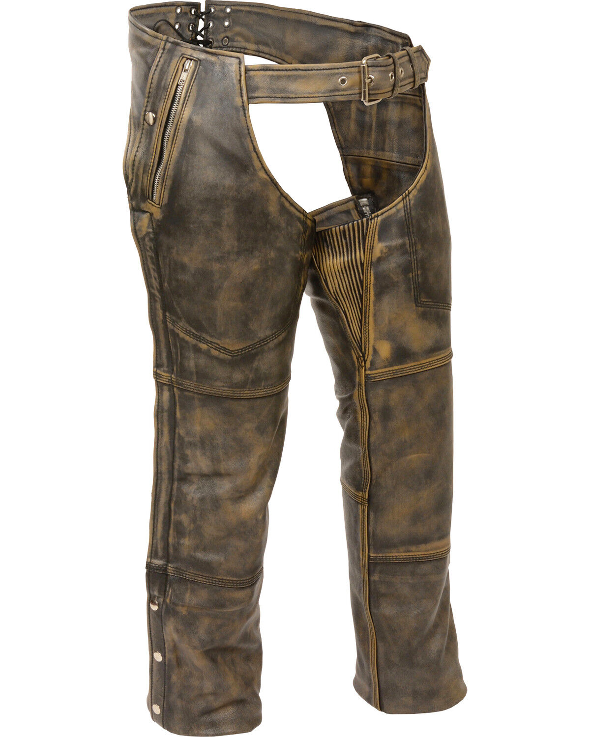 Men's Milwaukee Leather Distressed Thermal Lined Chaps - Big 4X