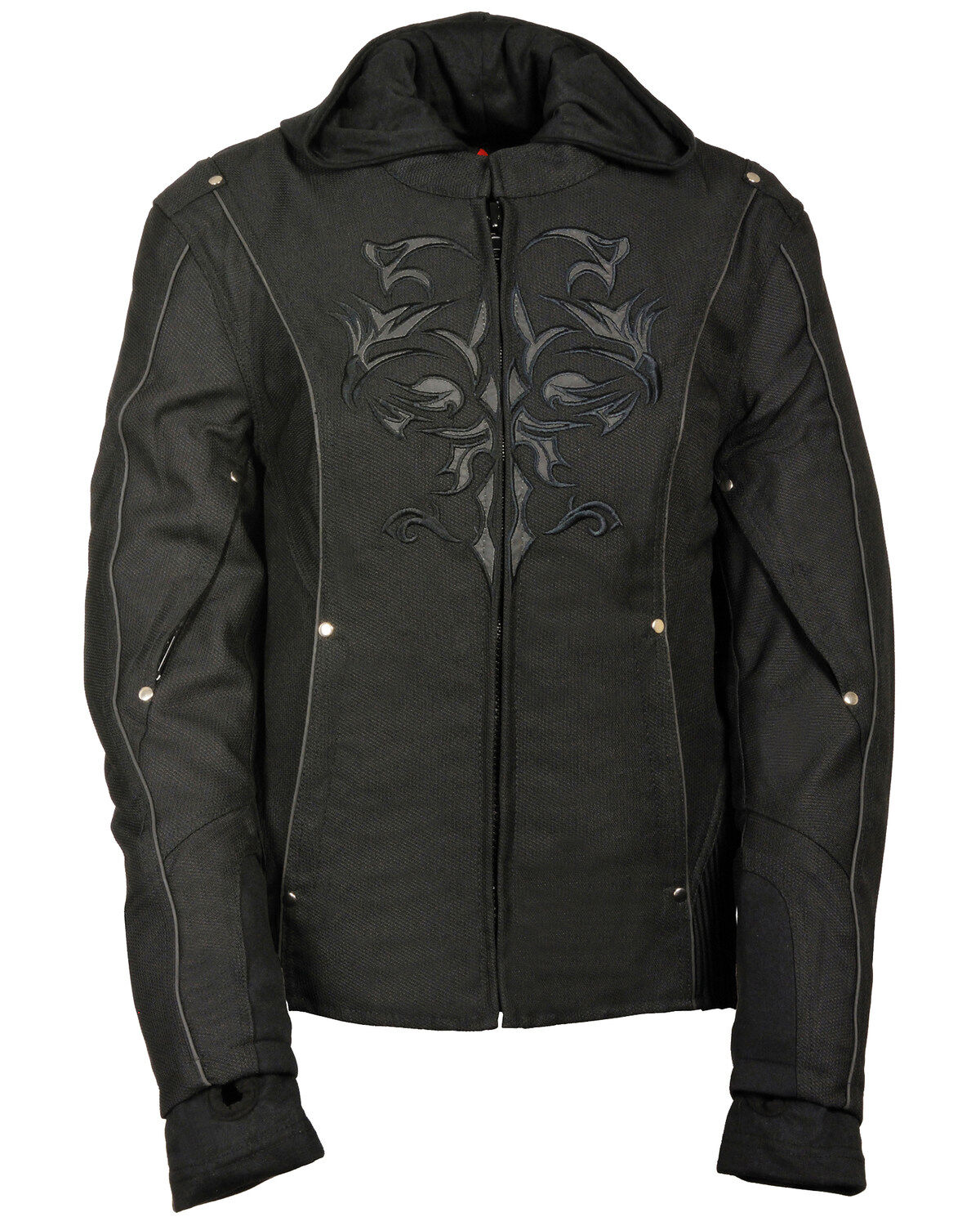 Women's Milwaukee Leather Reflective Tribal 3/4 Textile Jacket - 5X