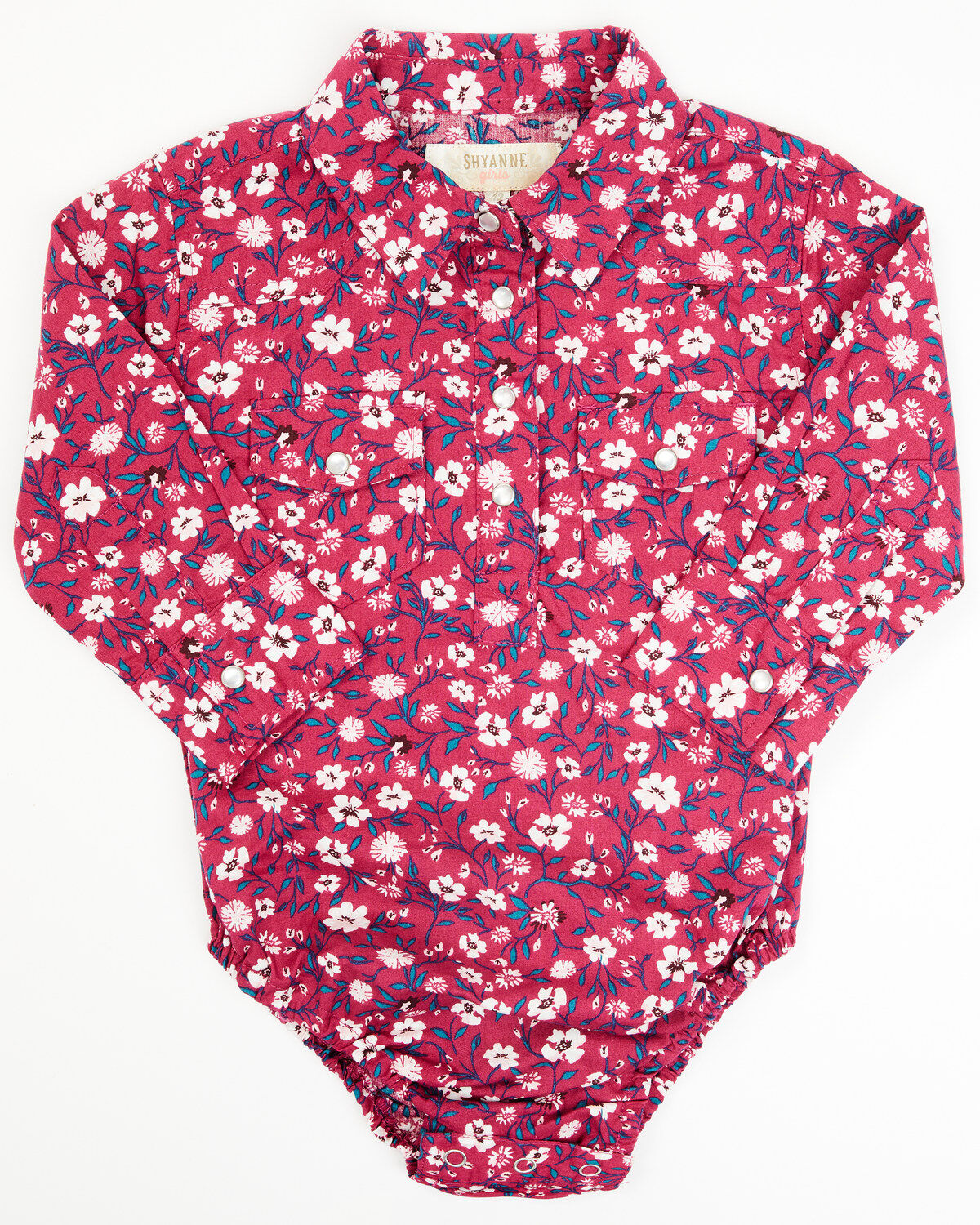 Girls' Shyanne Toddler Long Sleeve Floral Print Onesie