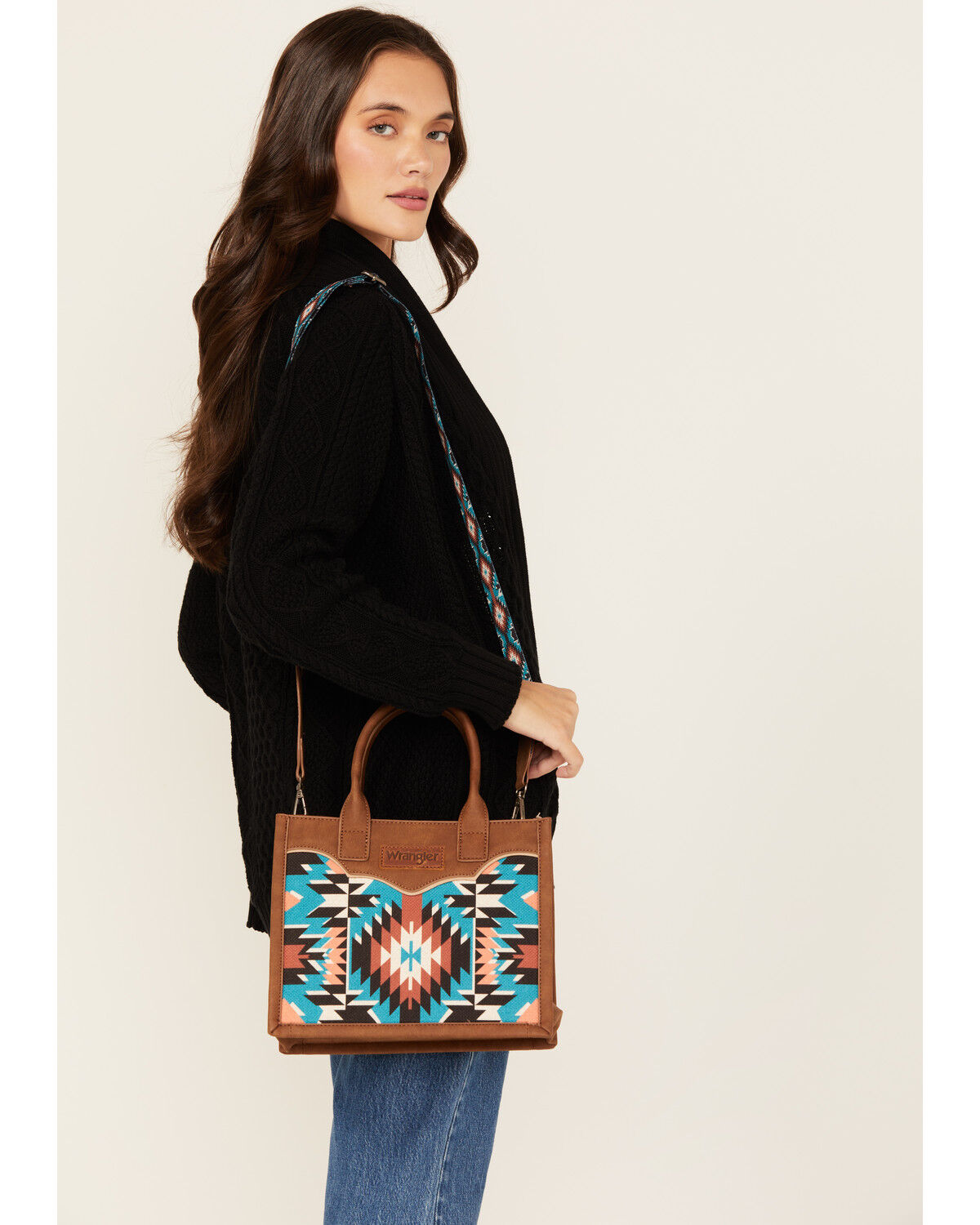 Women's Wrangler X Boot Barn Southwestern Print Crossbody Bag