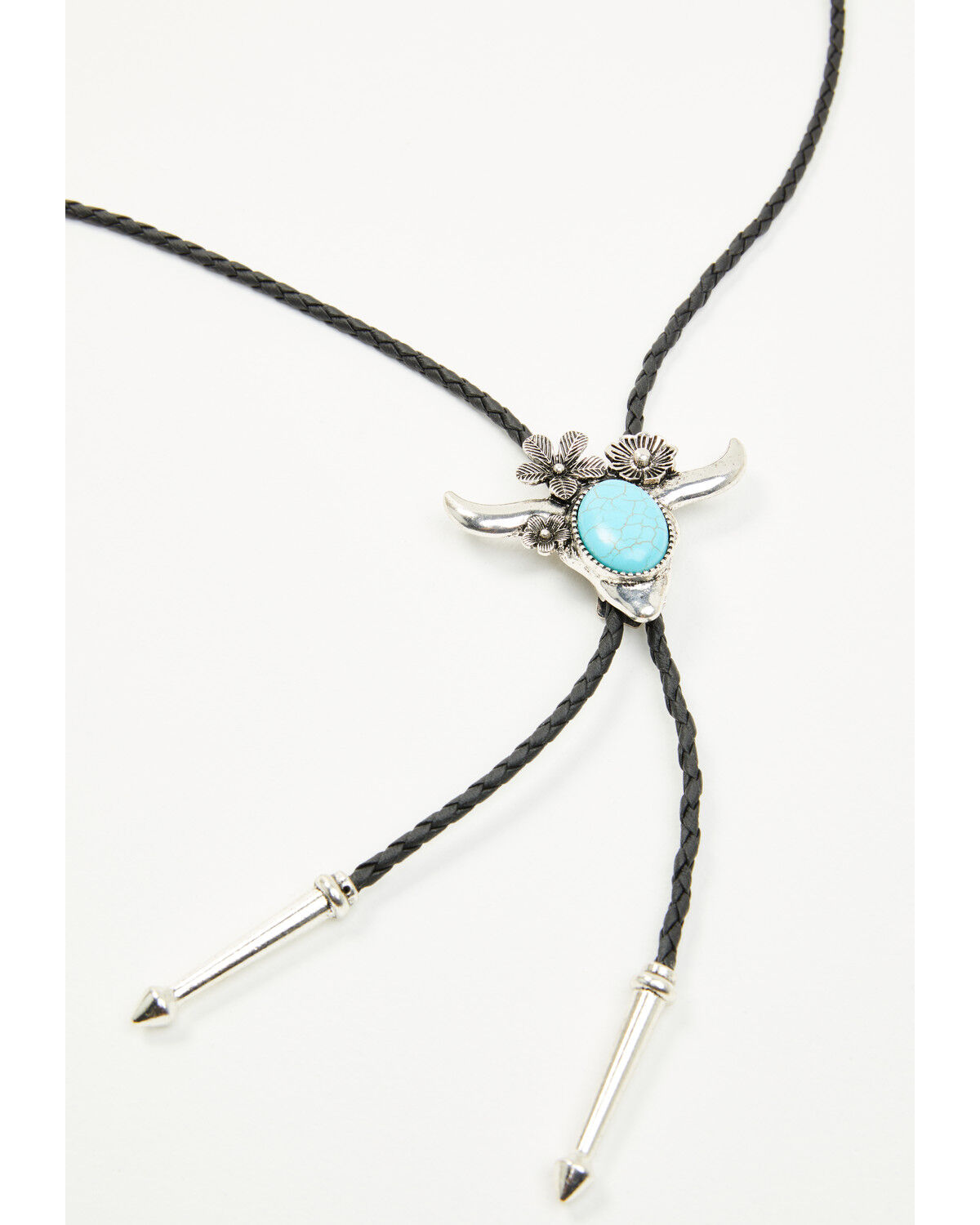 Women's Shyanne Steer Horn Flower Bolo Tie