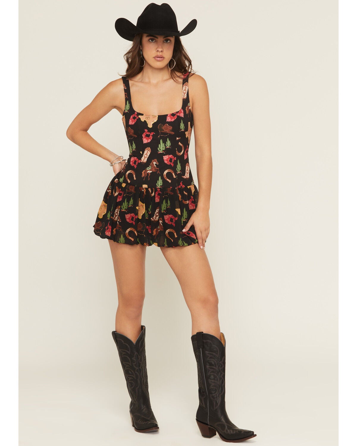 Women's Show Me Your Mumu Texas Hold Em Printed Malro Sleeveless Mini
