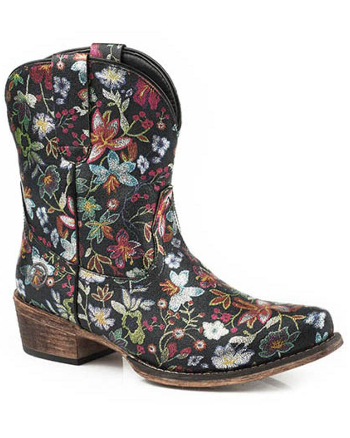 Women's Roper Ingrid Floral Western Booties - Snip Toe