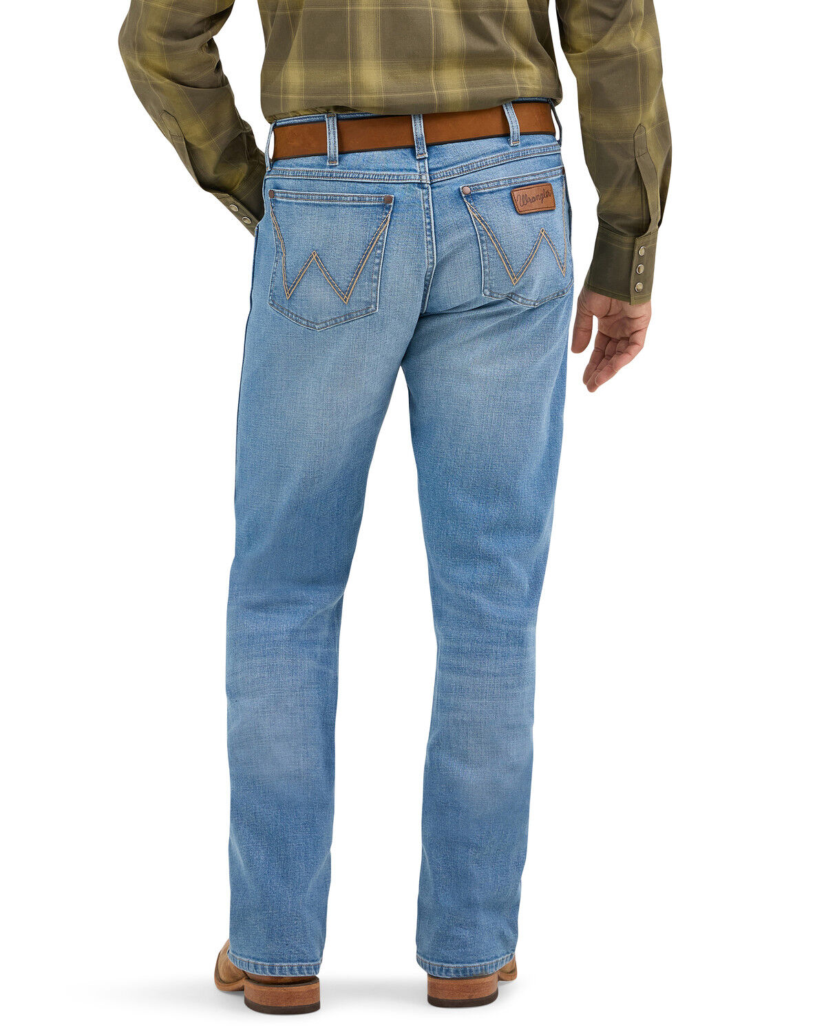 Men's Wrangler Retro Medium Wash Slim Bootcut Stretch Denim Jeans