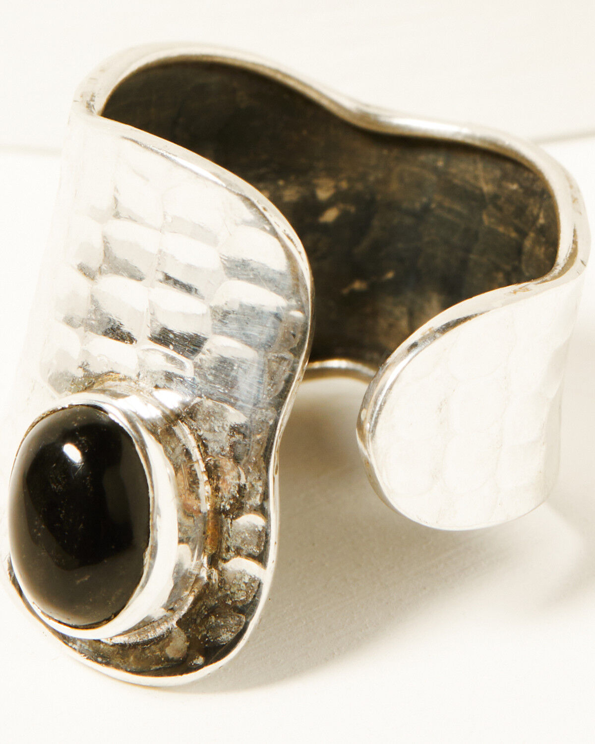 Women's Paige Wallace Hammered Onyx Adjustable Ring