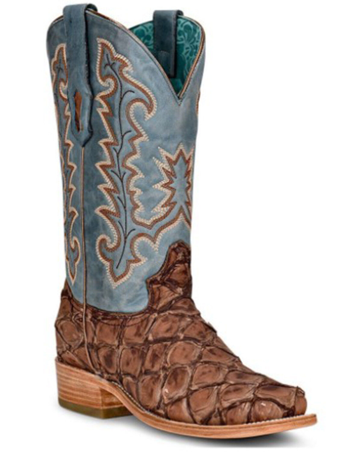 Women's Corral Piracuhu Exotic Embroidered Western Boots - Broad Squar