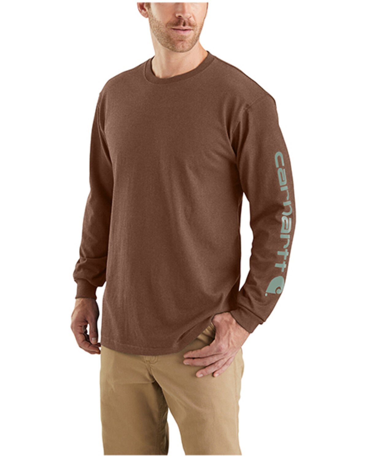 Men's Carhart Loose Fit Heavyweight Logo Long Sleeve Graphic T-Shirt