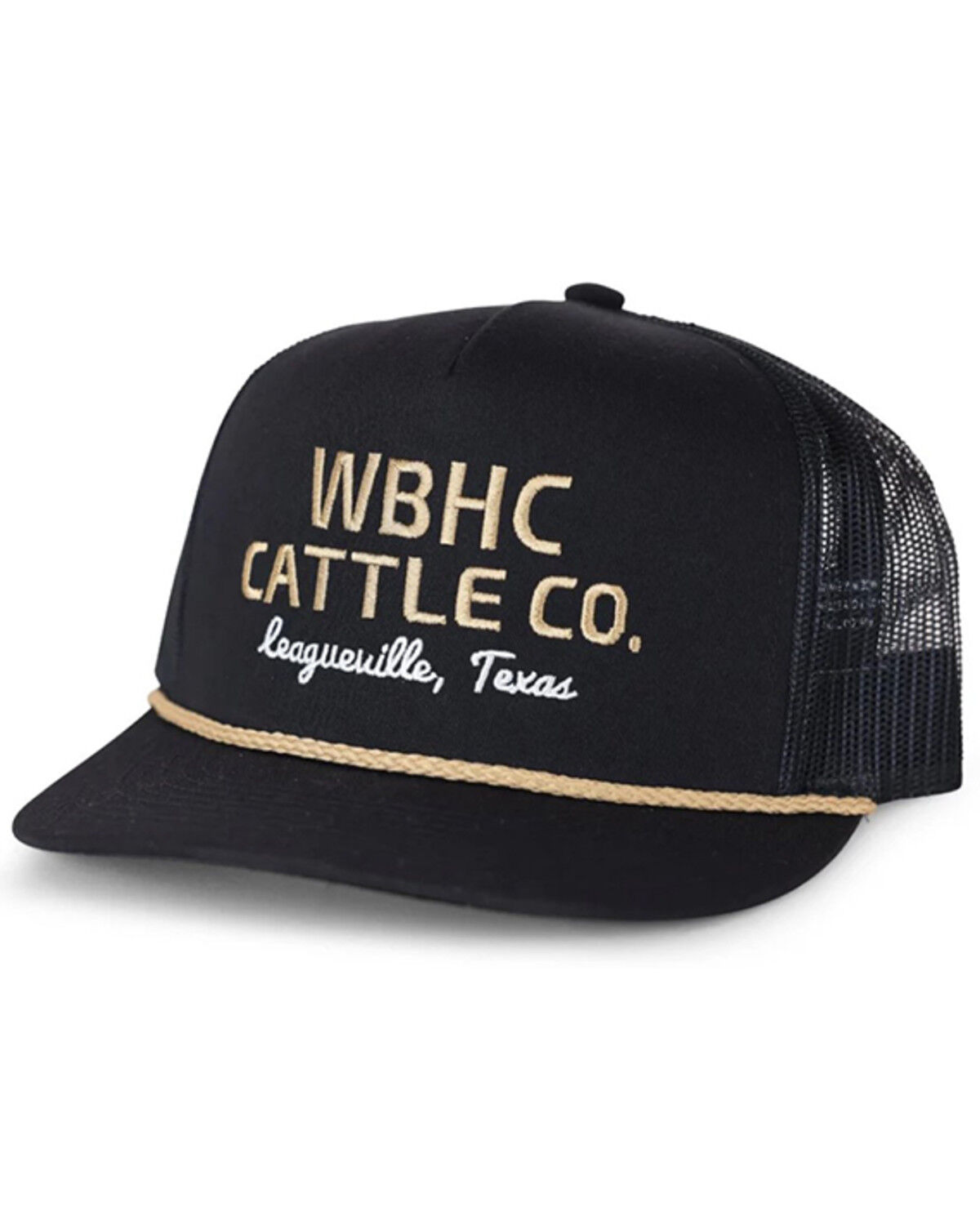 Men's Whiskey Bent Black Gold Logo Ball Cap
