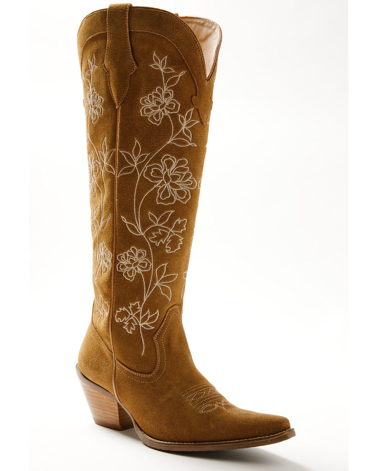 Women's Shyanne Flora Suede Tall Western Boots - Snip Toe