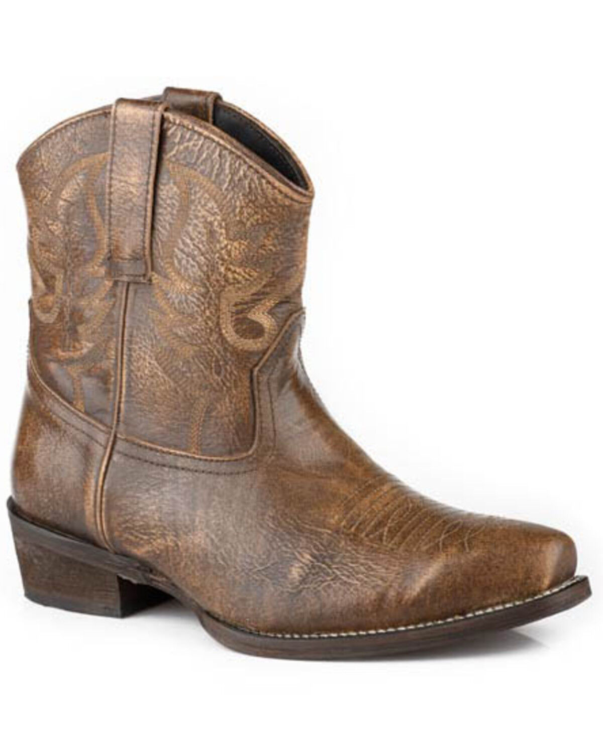 Women's Roper Dusty Burnished Western Booties - Snip Toe