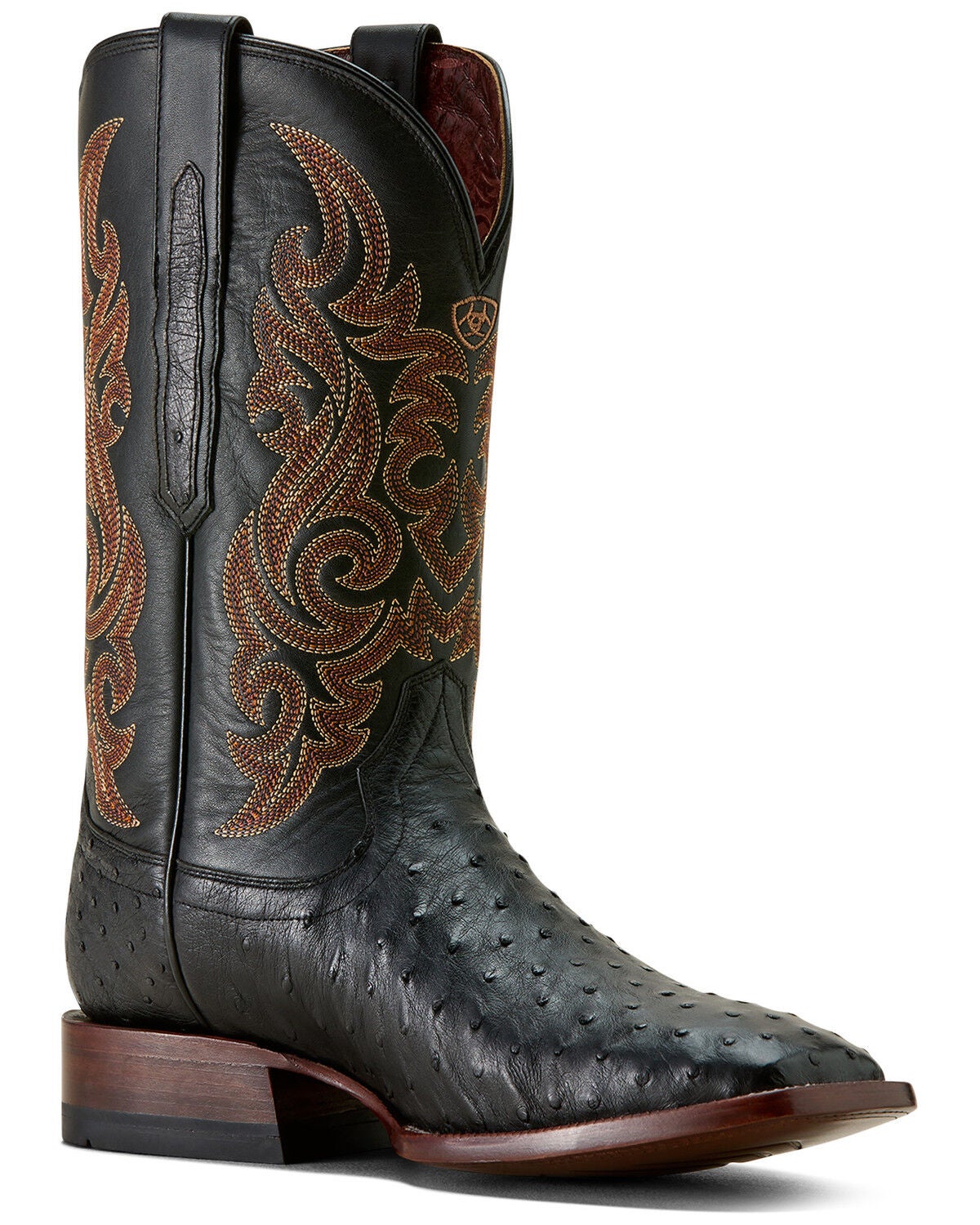 Men's Ariat Exotic Full Quill Ostrich Classic Cash Western Boots - Bro