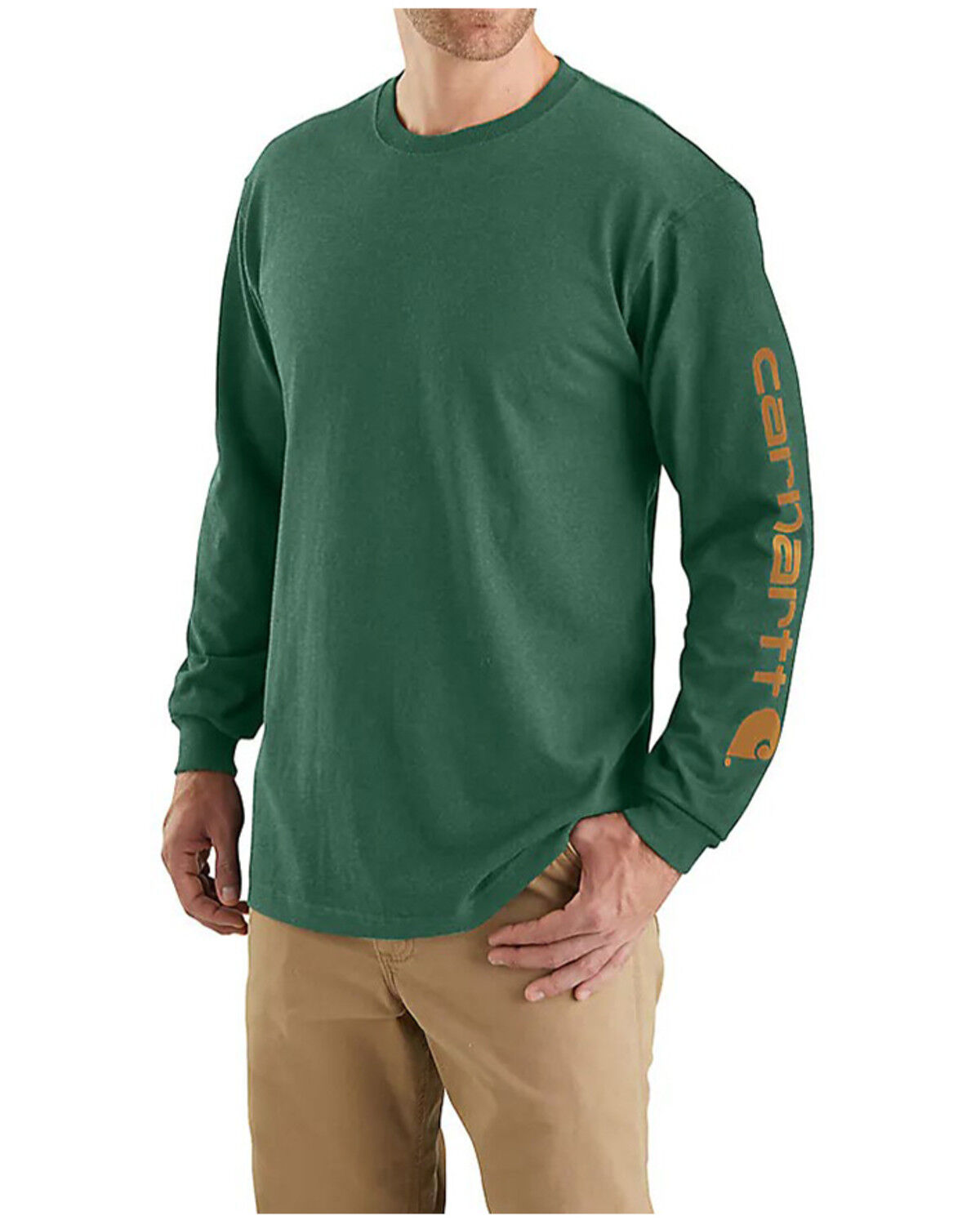 Men's Carhartt Loose Fit Heavyweight Logo Long Sleeve Work Shirt