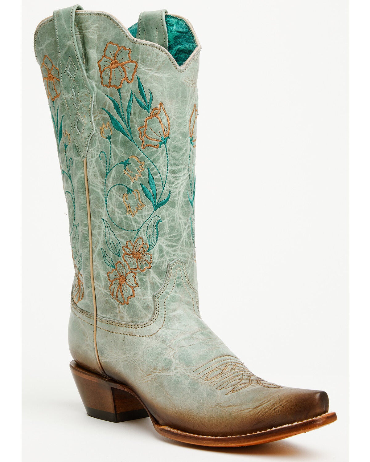 Women's Corral Floral Embroidered Tall Western Boots - Snit Toe