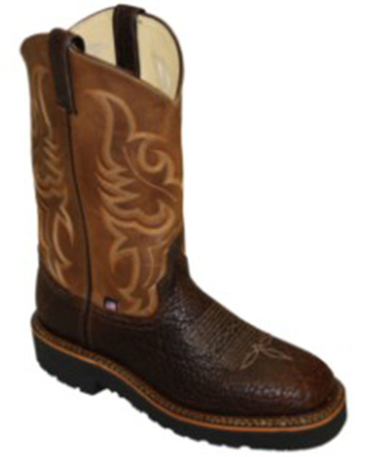 Men's Abilene Shrunken Bison Western Boots - Round Toe