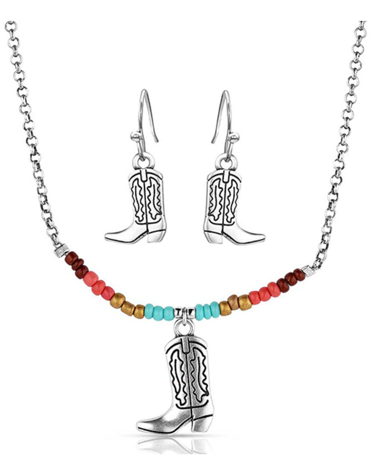 Women's Montana Silversmiths Colorstruck Cowboy Boot Beaded Jewelry Se