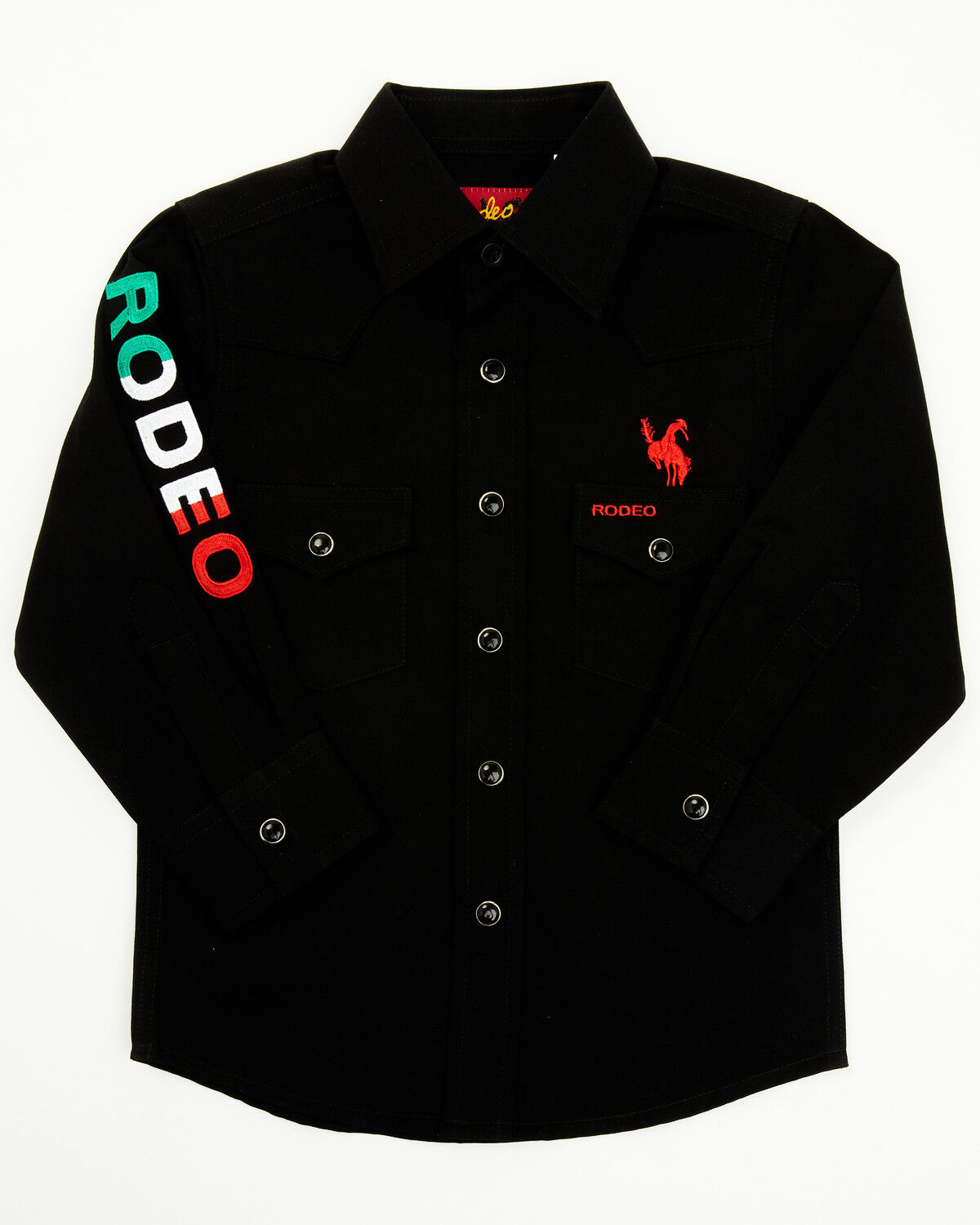 Boys' Rodeo Clothing Mexico Rodeo Long Sleeve Snap Western Shirt