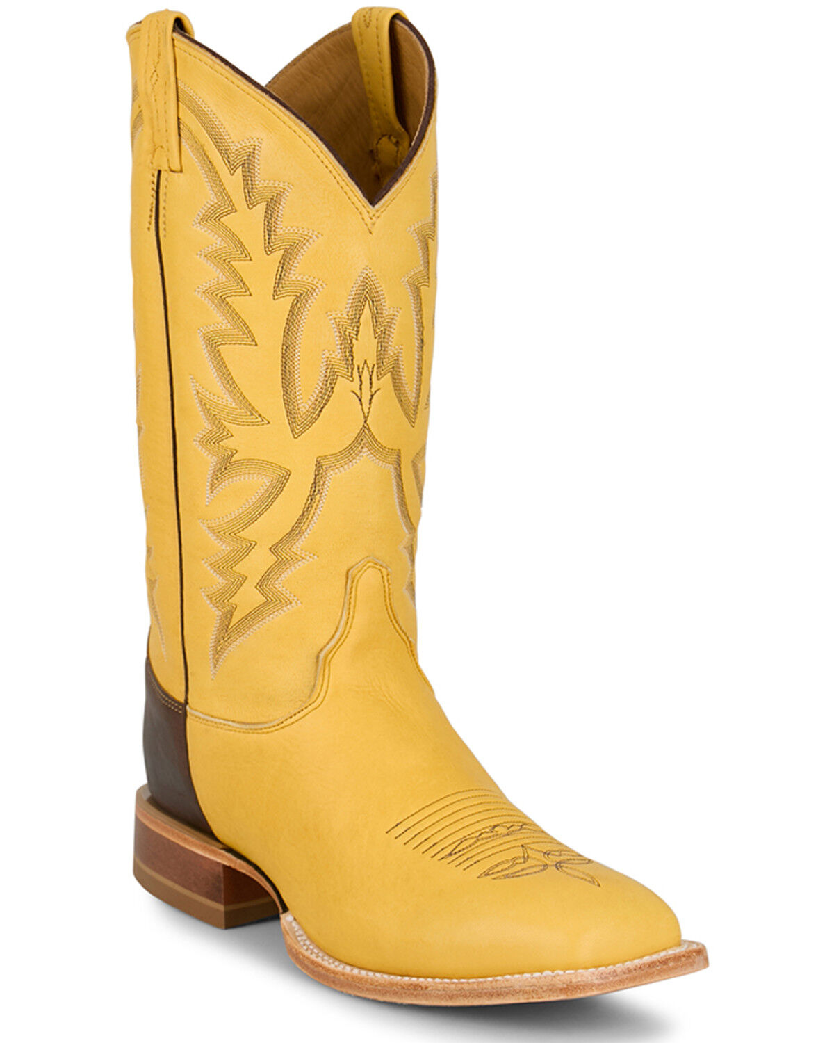 Men's Justin Deerskin Tall Western Boots - Square Toe