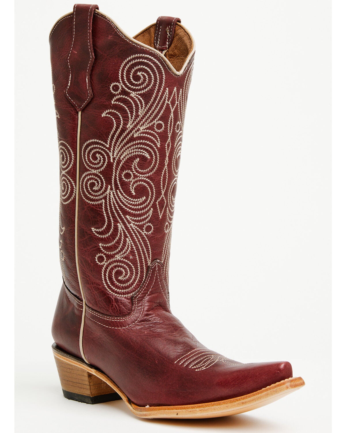 Women's Circle G Spiral Embroidered Tall Western Boots - Snip Toe
