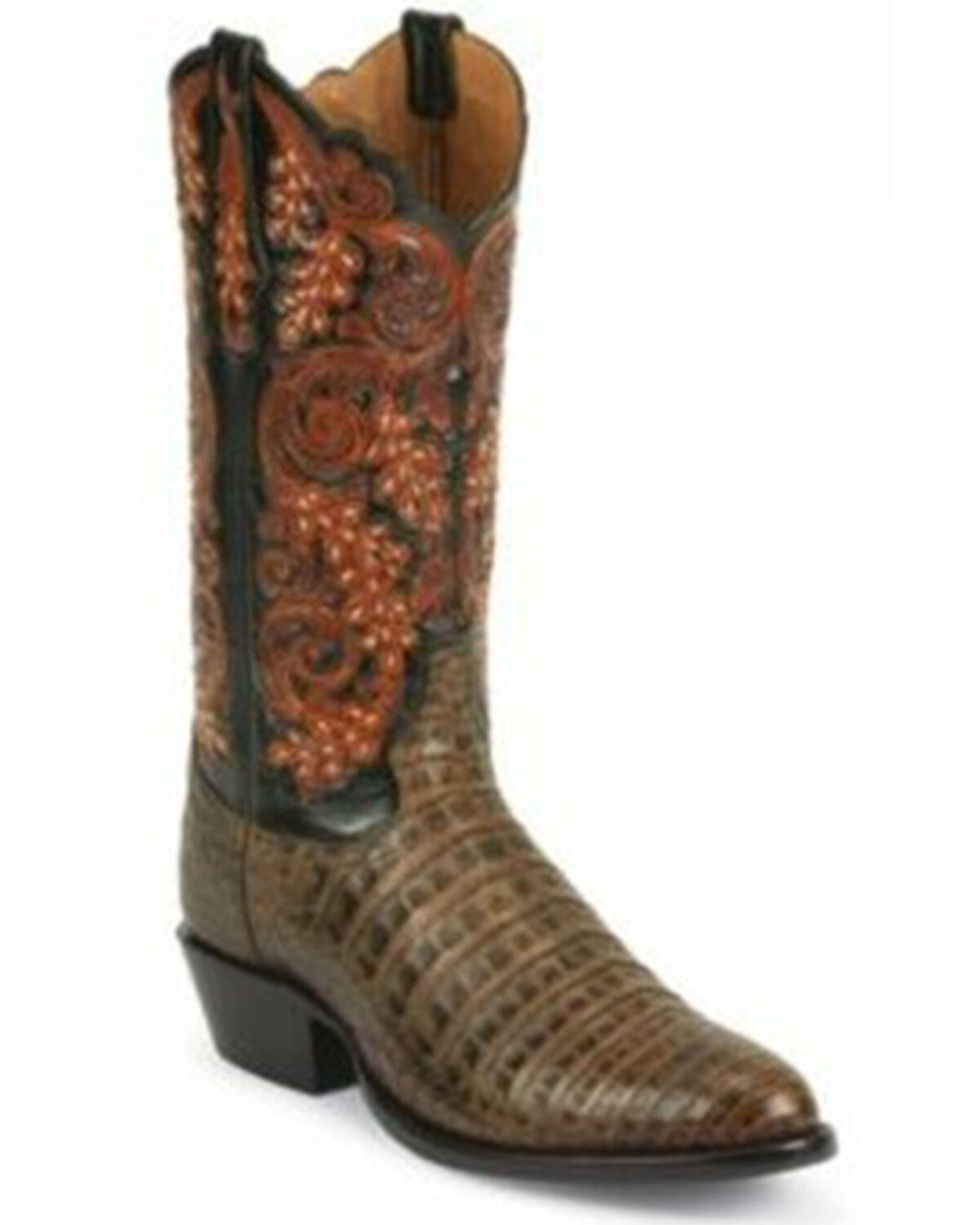 Men's Tony Lama Exotic Caiman Belly Western Boots - Round Toe