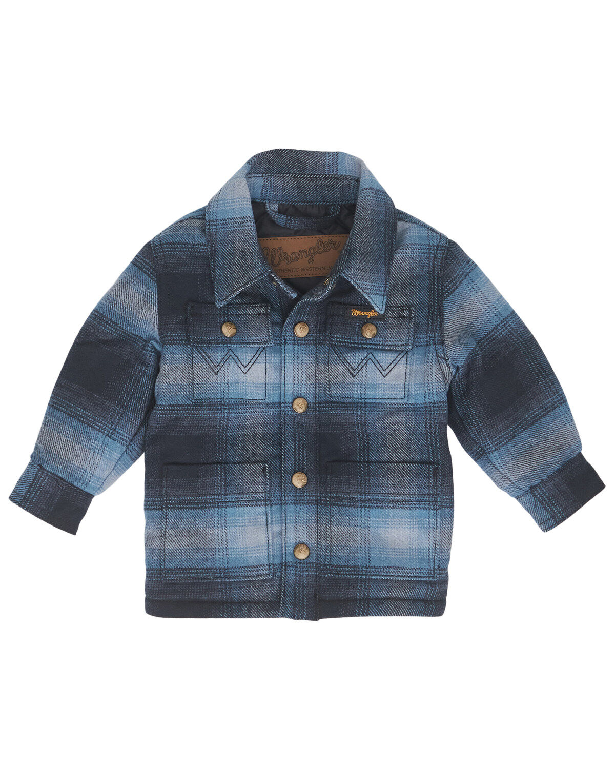 Boys' Wrangler Toddler Plaid Print Jacket