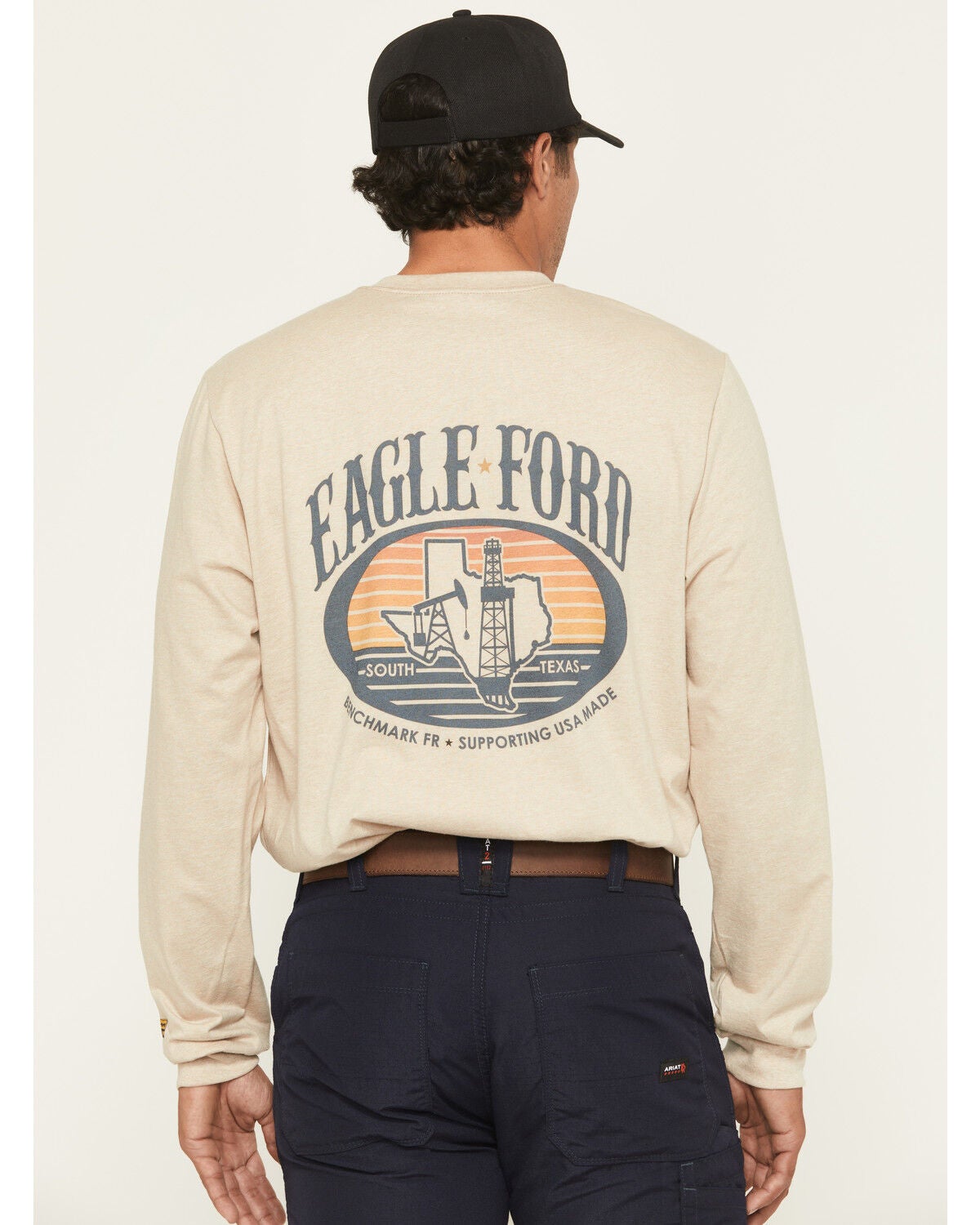 Men's Benchmark FR FR Ford Shale of South Texas Long Sleeve Work T-Shi