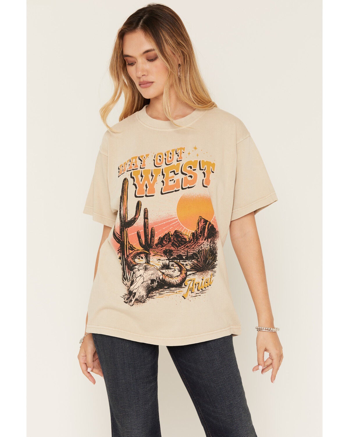 Women's Ariat Way Out West Short Sleeve Graphic Tee