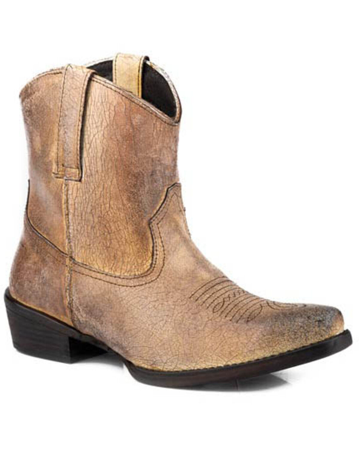 Women's Roper Dusty Suede Western Booties - Snip Toe