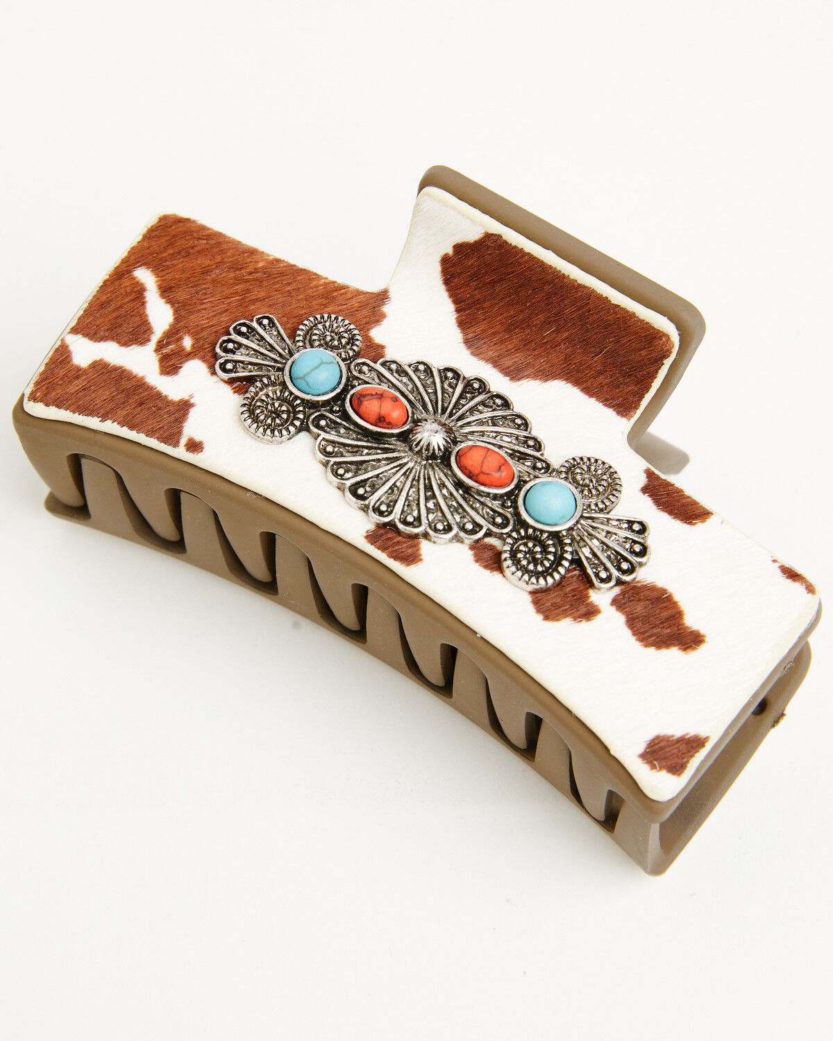 Women's Shyanne Jessie Cow Print Concho Hair Claw Clip