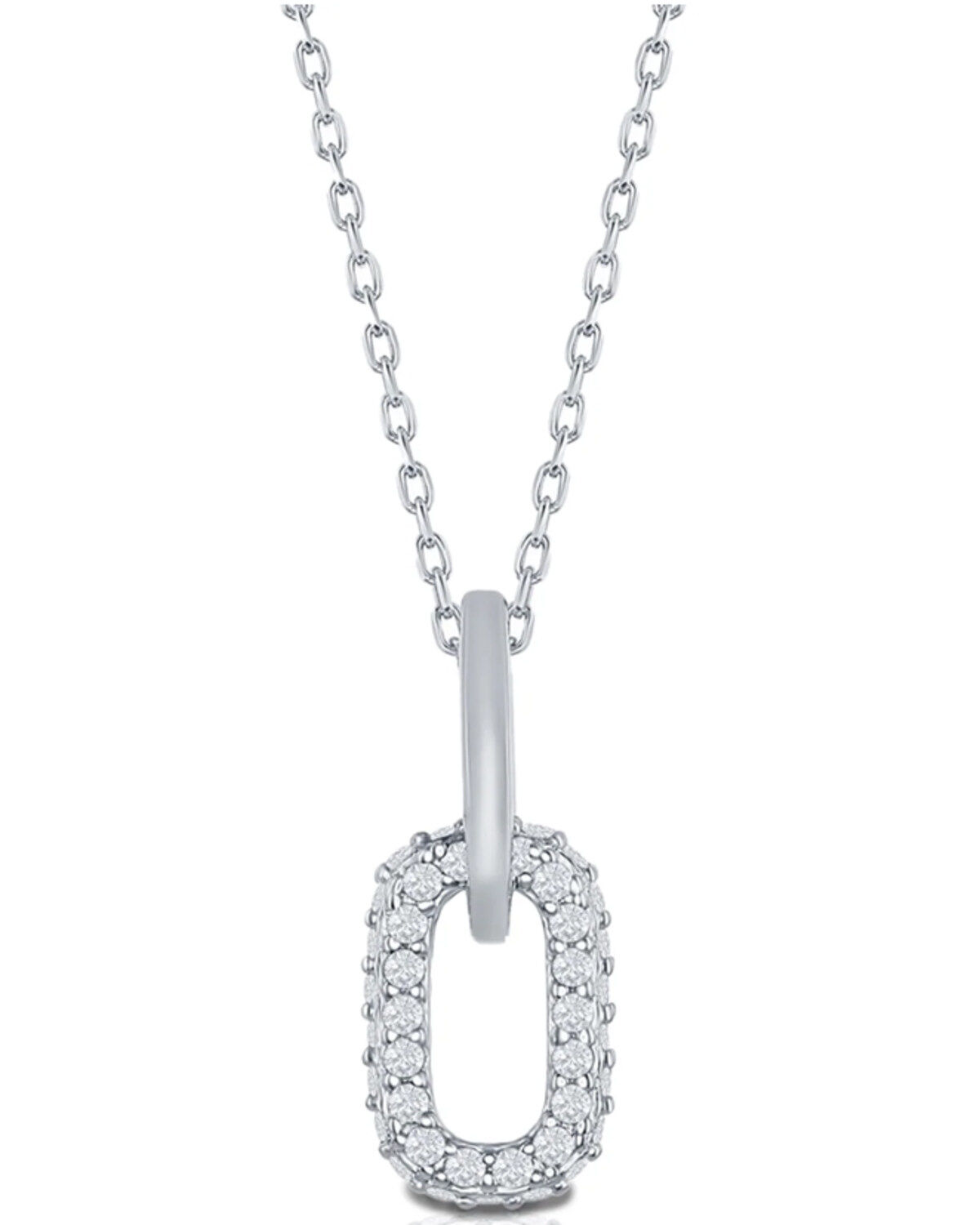 Women's Kelly Herd Silver Paperclip Necklace