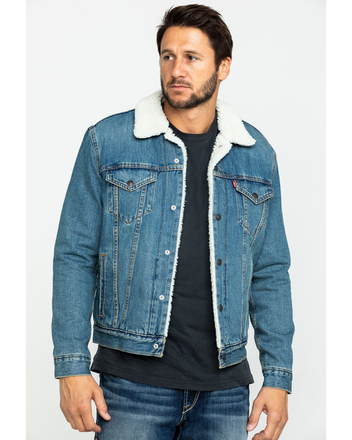 Men's Levi's Juniper Sherpa Lined Trucker Denim Jacket