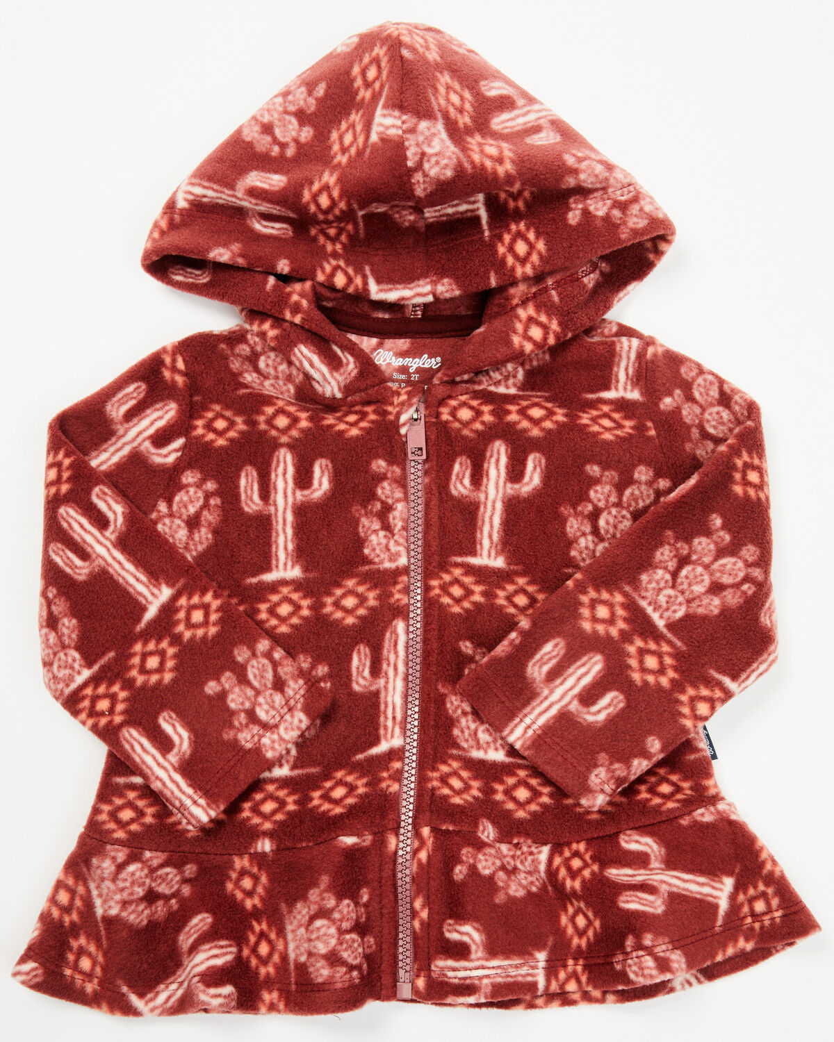 Girls' Wrangler Toddler Cactus Print Hooded Jacket
