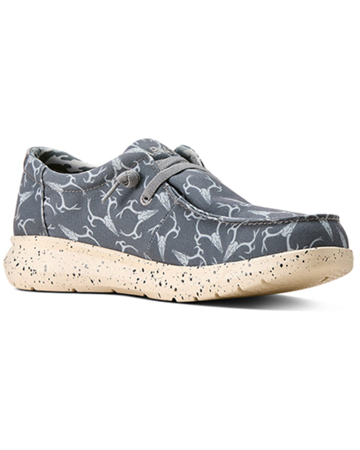 Men's Ariat Hilo Deerskull Print Casual Shoes - Moc Toe