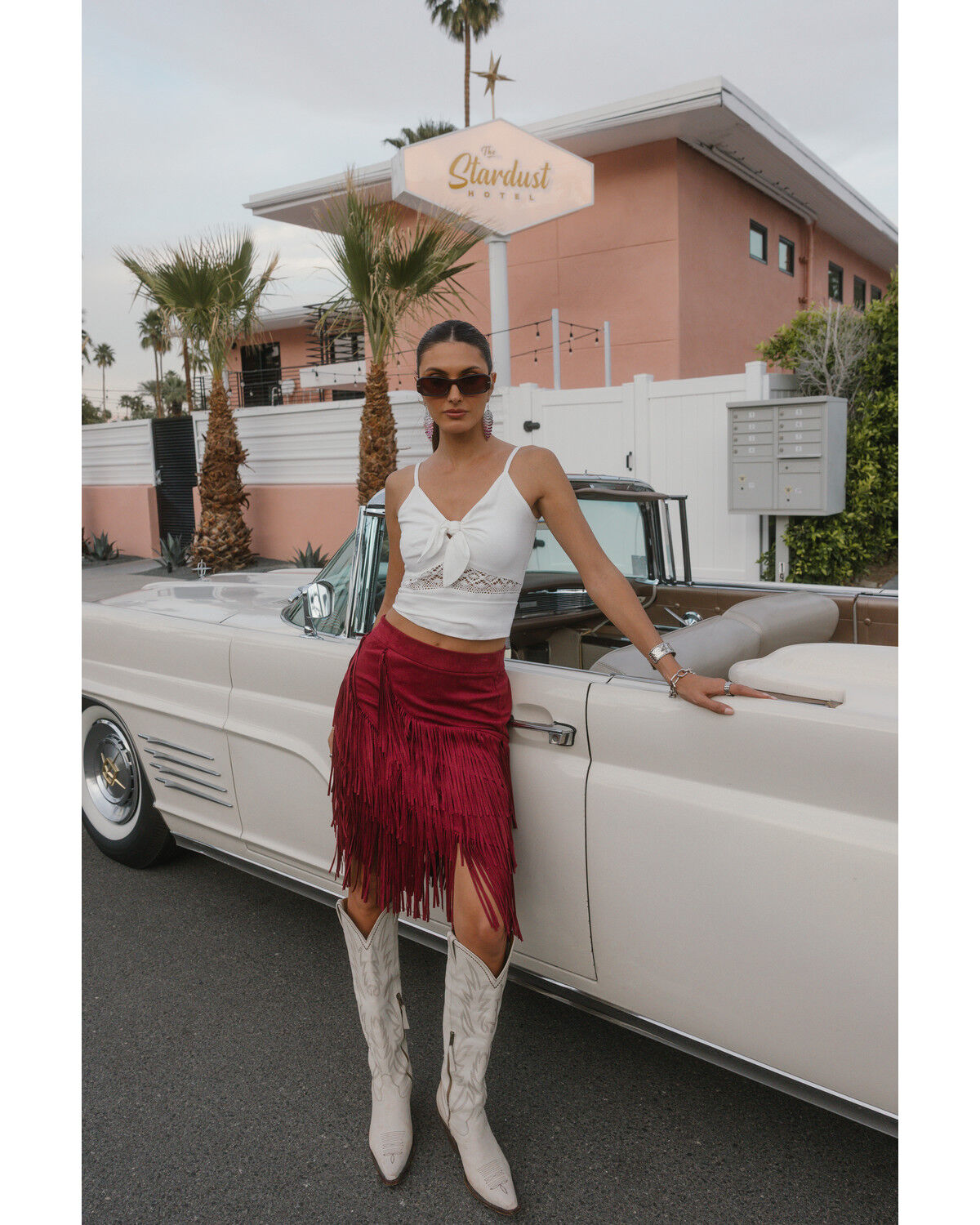 Women's Idyllwind Tina Faux Suede Fringe Midi Skirt