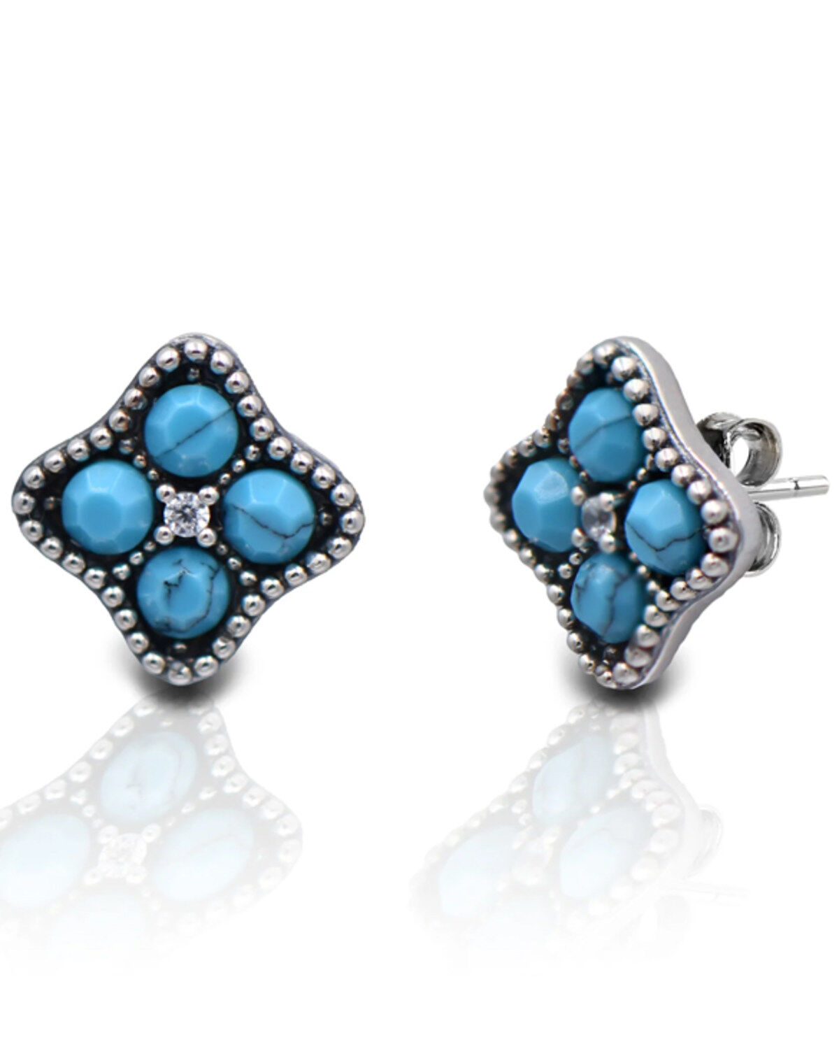 Women's Kelly Herd Turquoise Four-Stone Cluster Earrings
