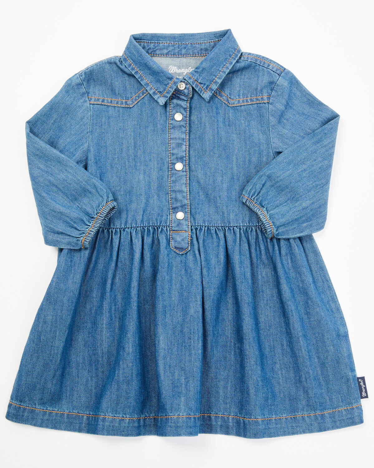 Girls' Wrangler Toddler Long Sleeve Denim Dress