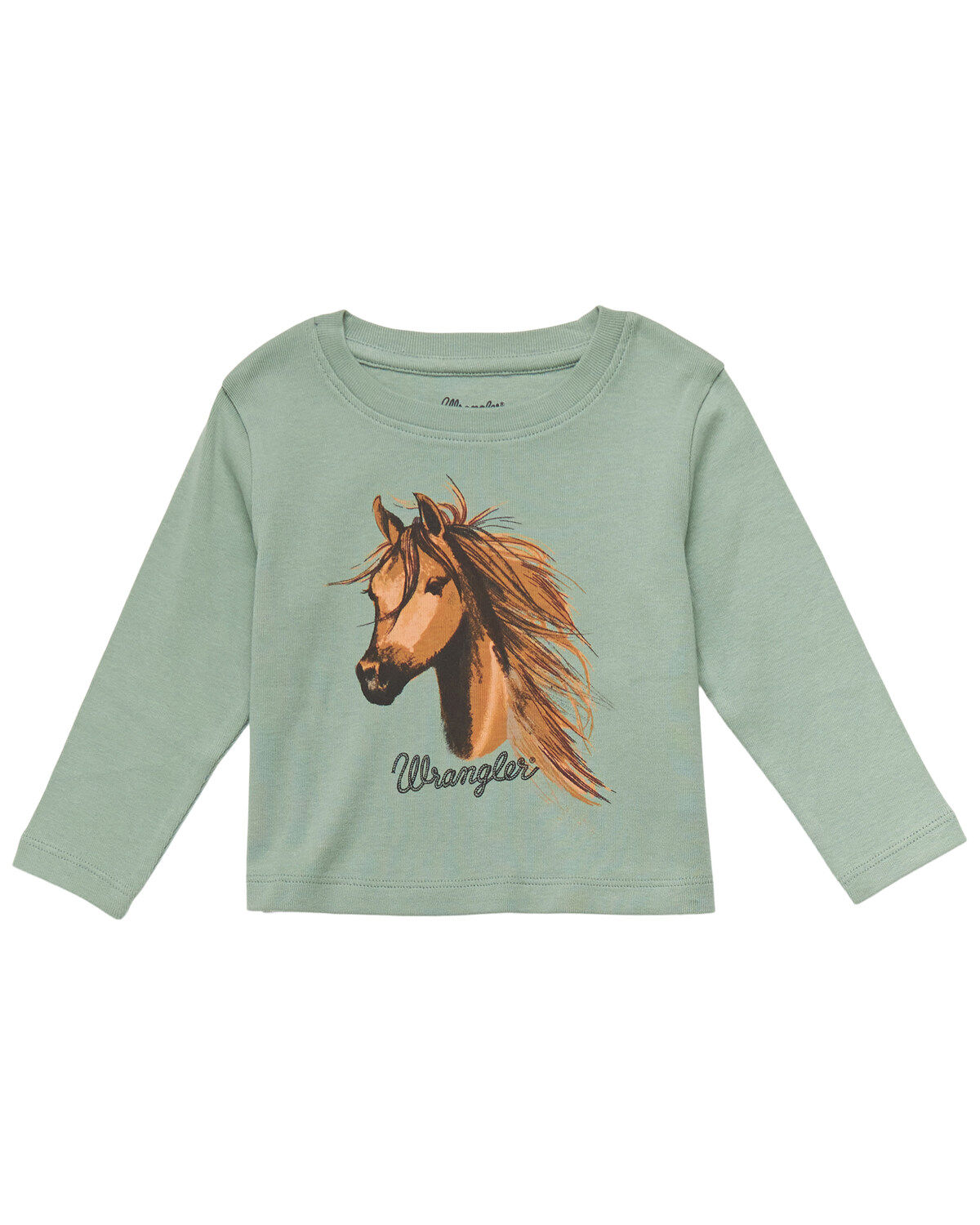 Girls' Wrangler Toddler Horse Logo Long Sleeve Graphic Shirt