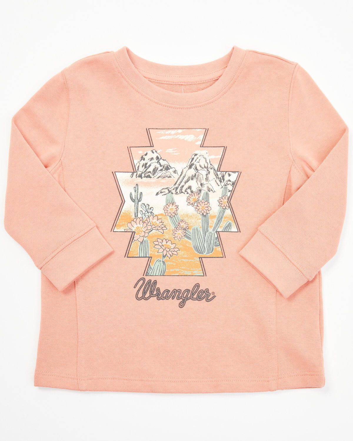 Girls' Wrangler Toddler Desert Logo Long Sleeve Graphic Shirt
