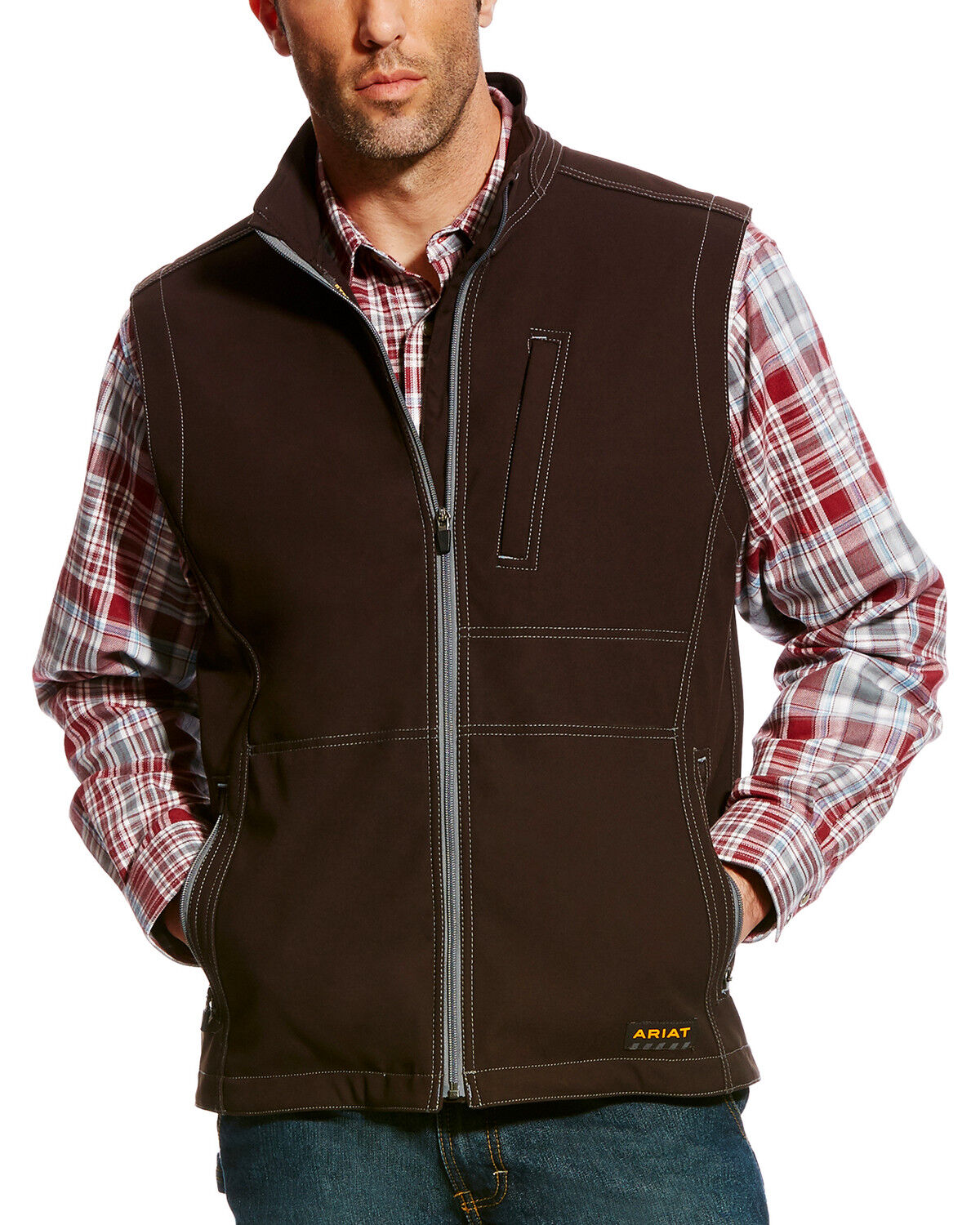 Men's Ariat Rebar Canvas Softshell Vest - Tall