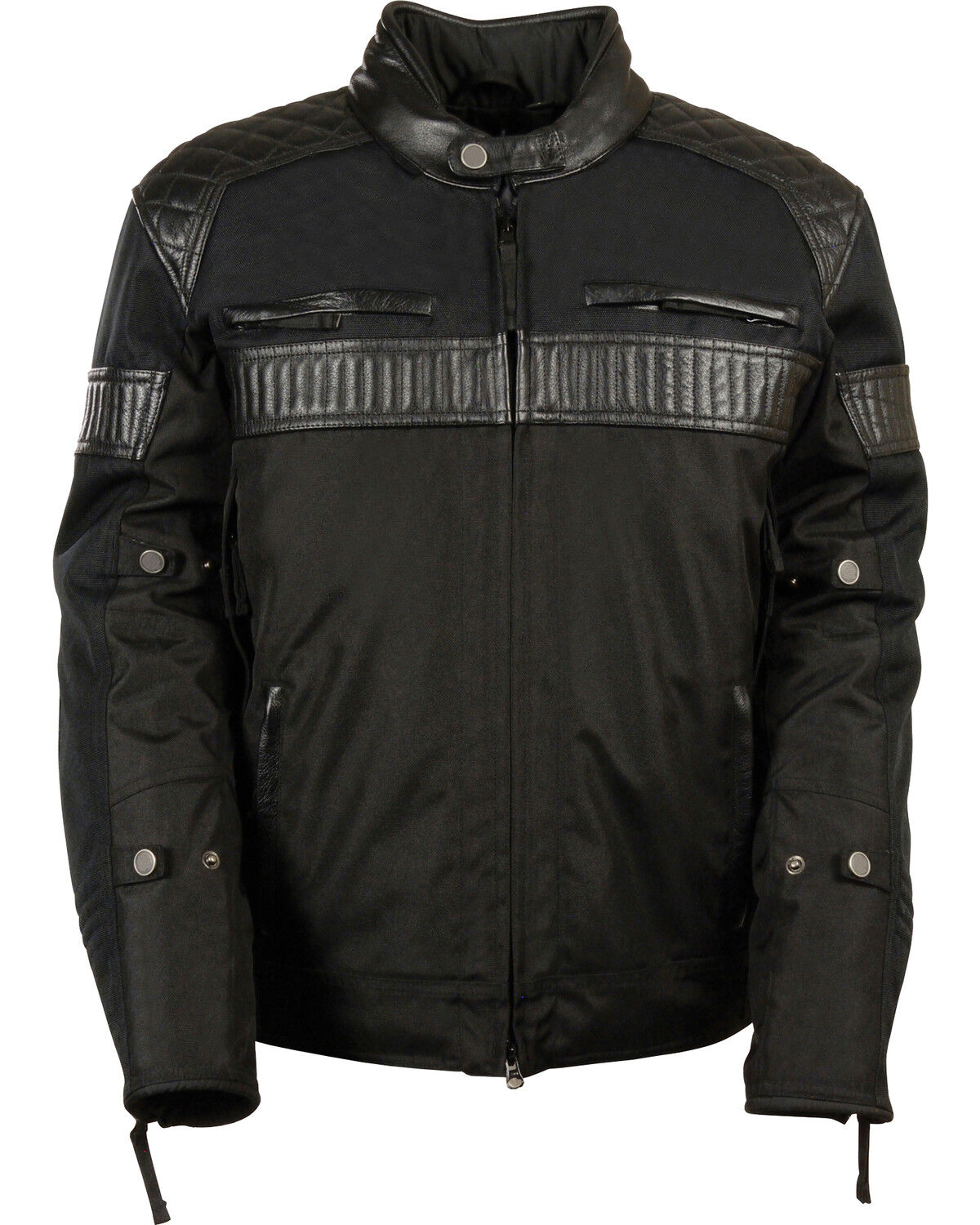 Men's Milwaukee Leather Textile Scooter Jacket - Big & Tall