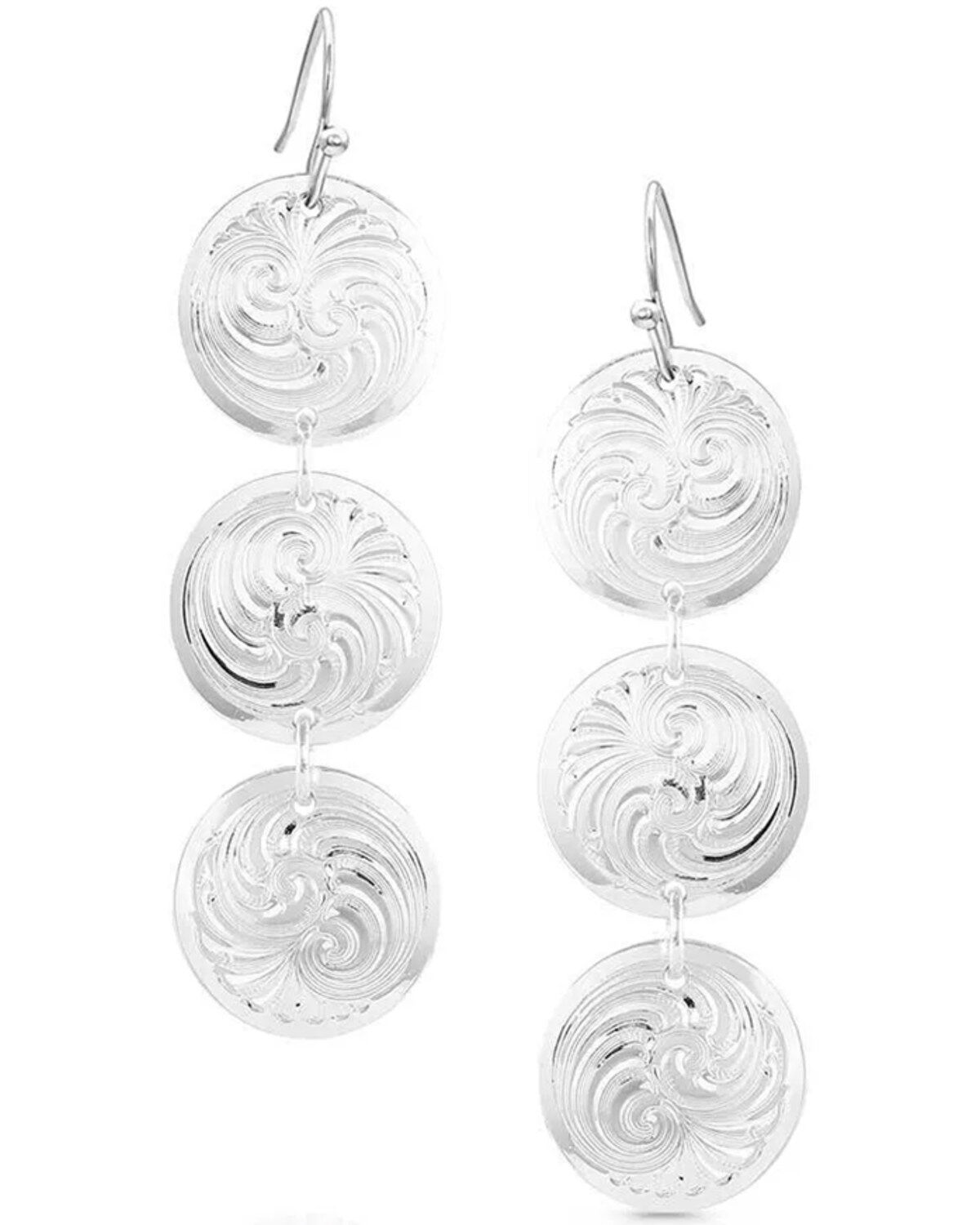 Women's Montana Silversmiths Triple Concho Dangle Earrings