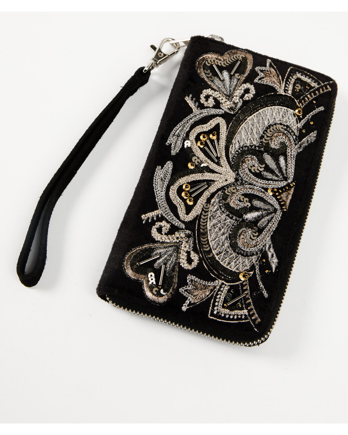 Women's Shyanne Velvet Embroidered Wallet