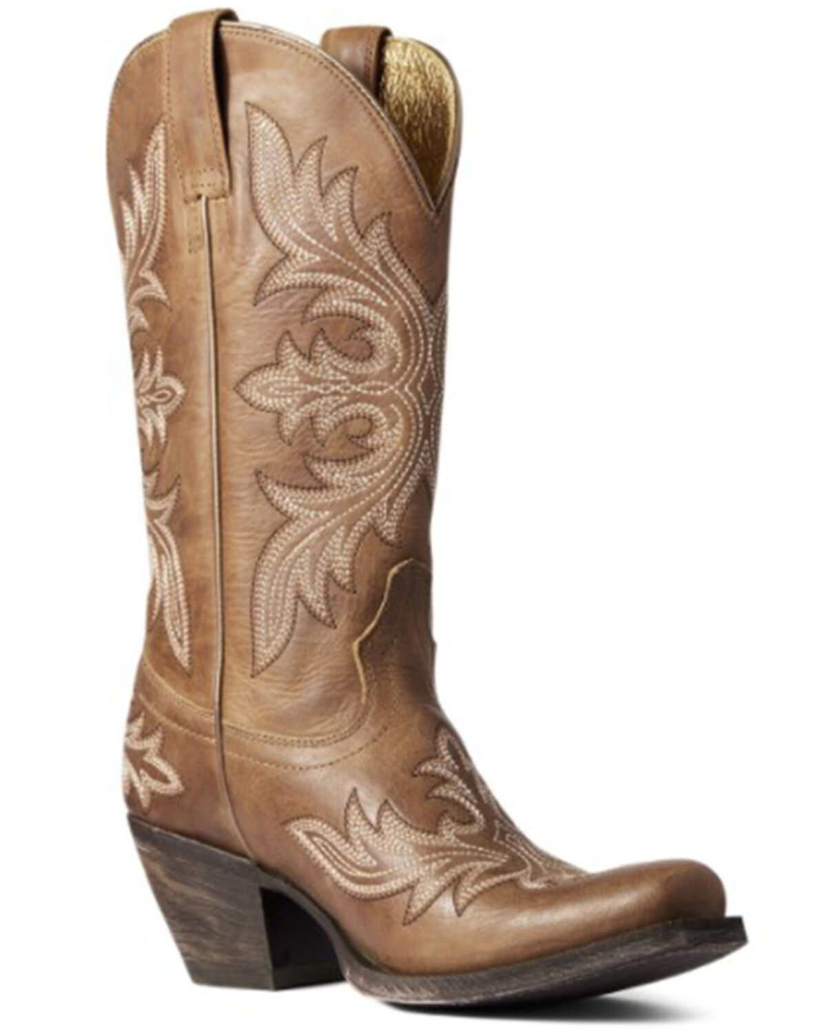 Women's Ariat Natural Tan Circuit Rosewood Full-Grain Western Boot - S