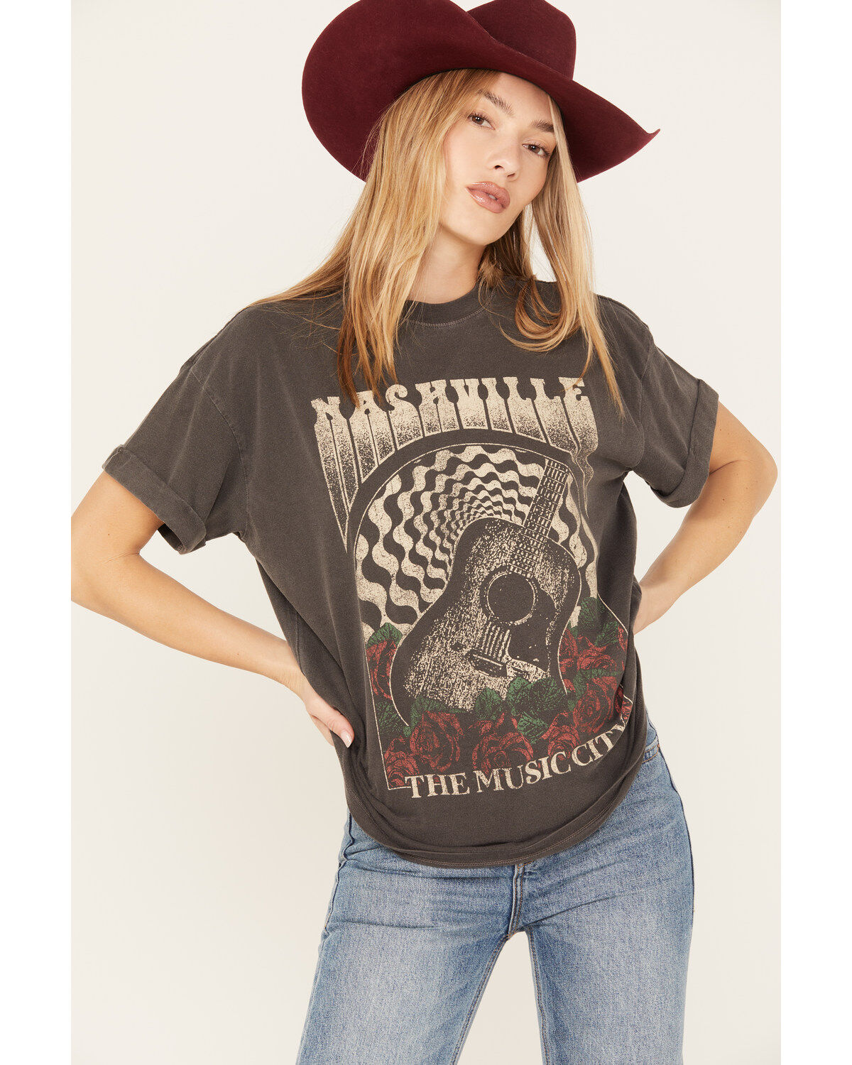 Women's Girl Dangerous Music City Nashville Relaxed Graphic Tee