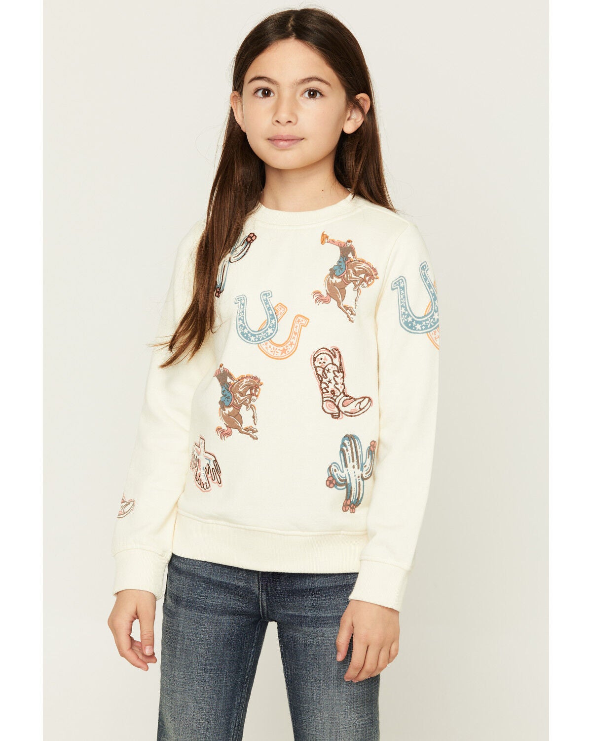 Girls' Shyanne Western Novelty Printed Sweatshirt