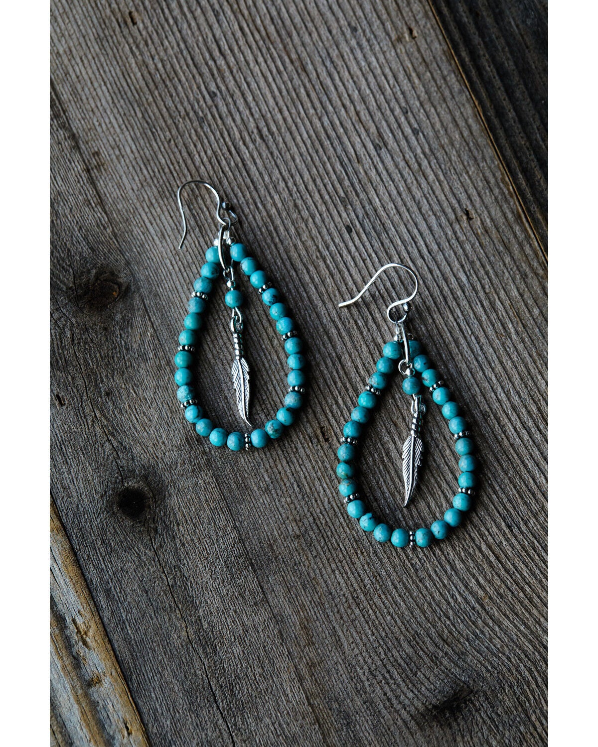 Women's Paige Wallace Teardrop Feather Charm Earrings
