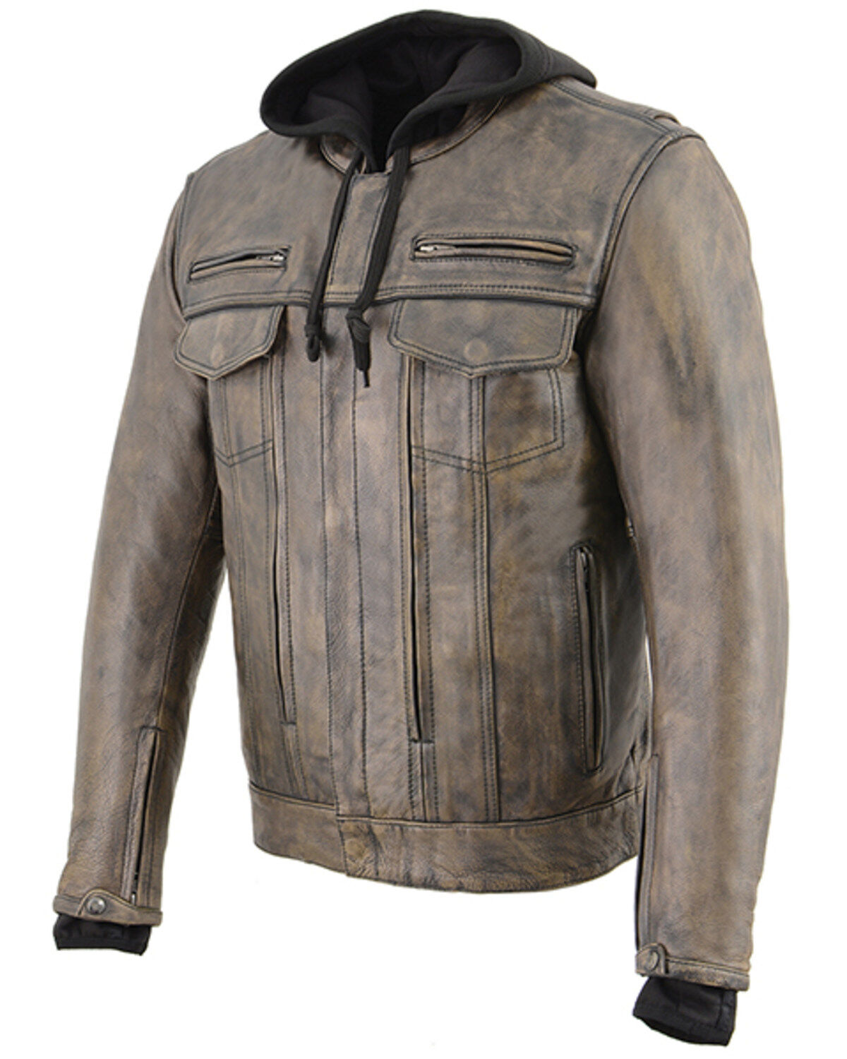 Men's Milwaukee Leather Distressed Utility Pocket Ventilated Concealed