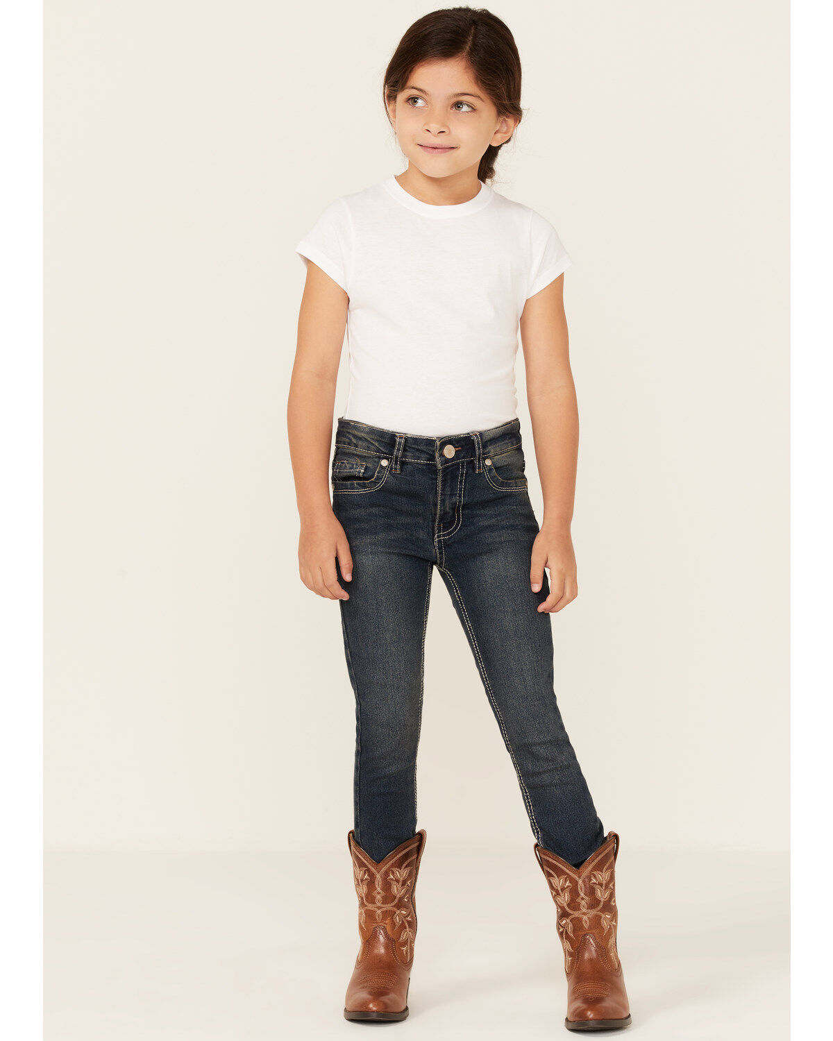 Girls' Silver Little Tammy Dark Wash Bootcut Jeans